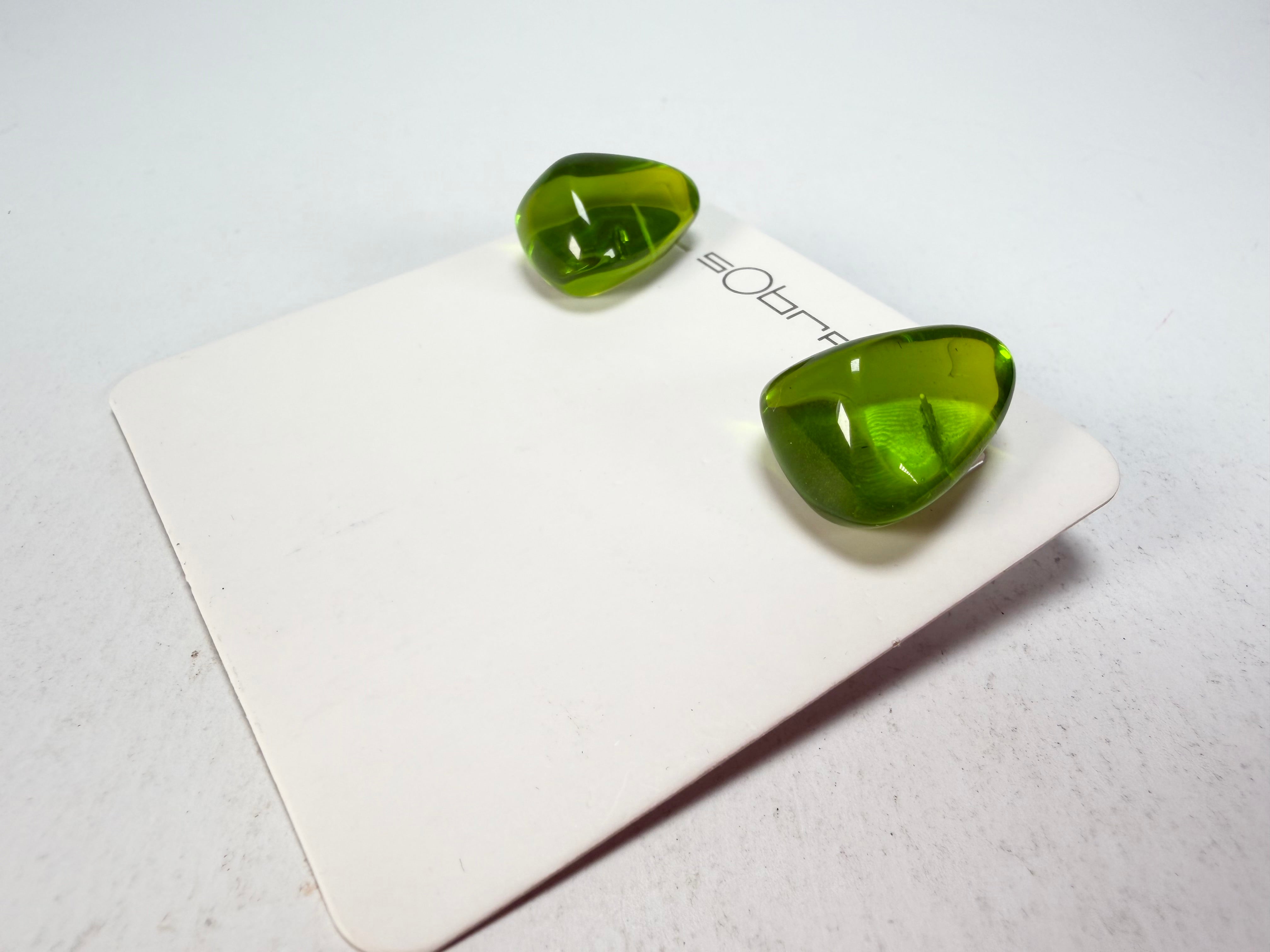 Sobral - Mix 2023 "Pequeno Diamante" Cana Cristal Resin Earrings ( 003600 )