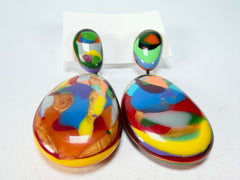 Sobral - Multi-Colour "Gabriele" Resin Earrings ( 003609 )