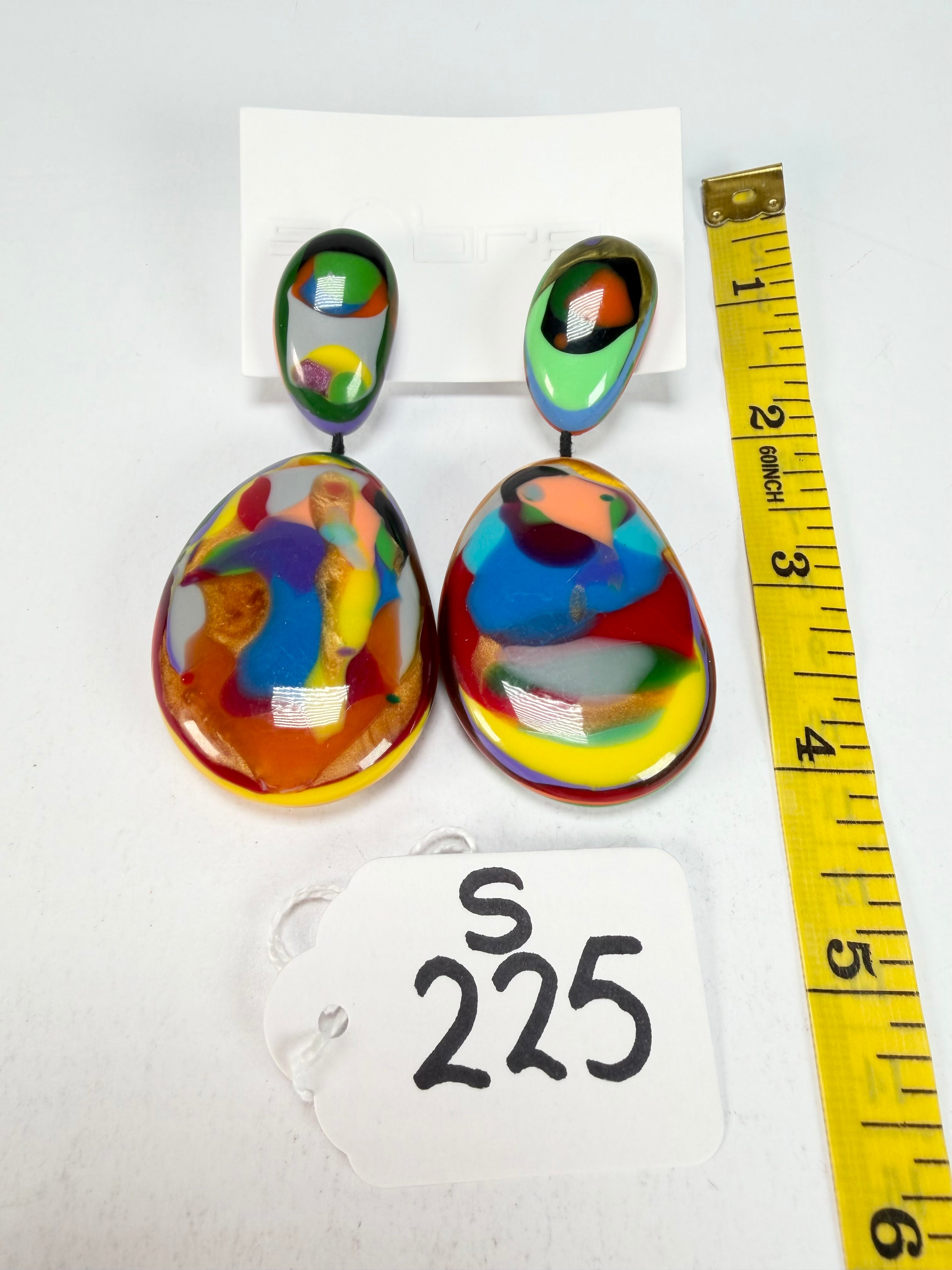 Sobral - Multi-Colour "Gabriele" Resin Earrings ( 003609 )