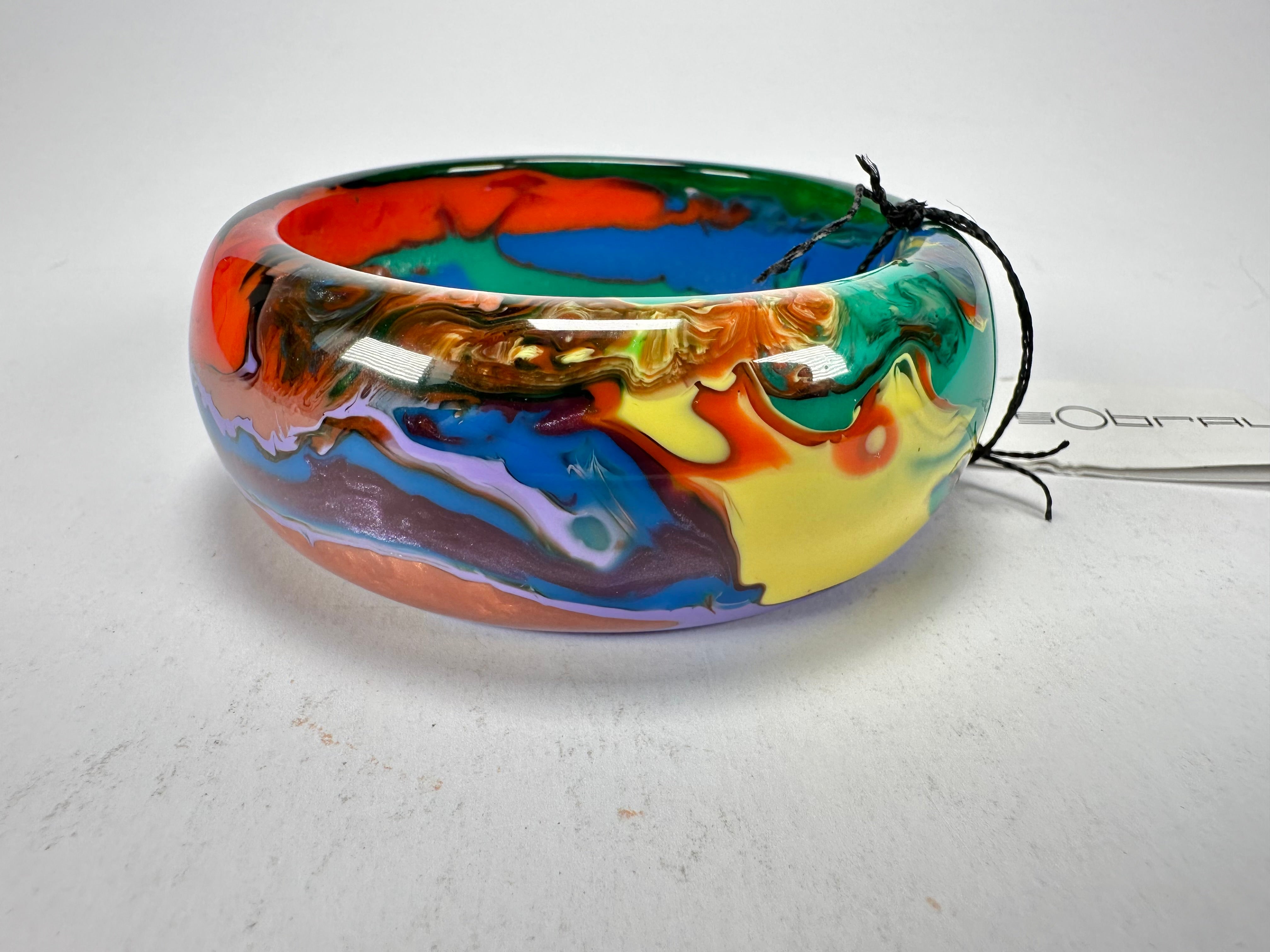 Sobral - Multi-Colour "PB34 Pollock" Resin Solid Bangle ( 002444 )