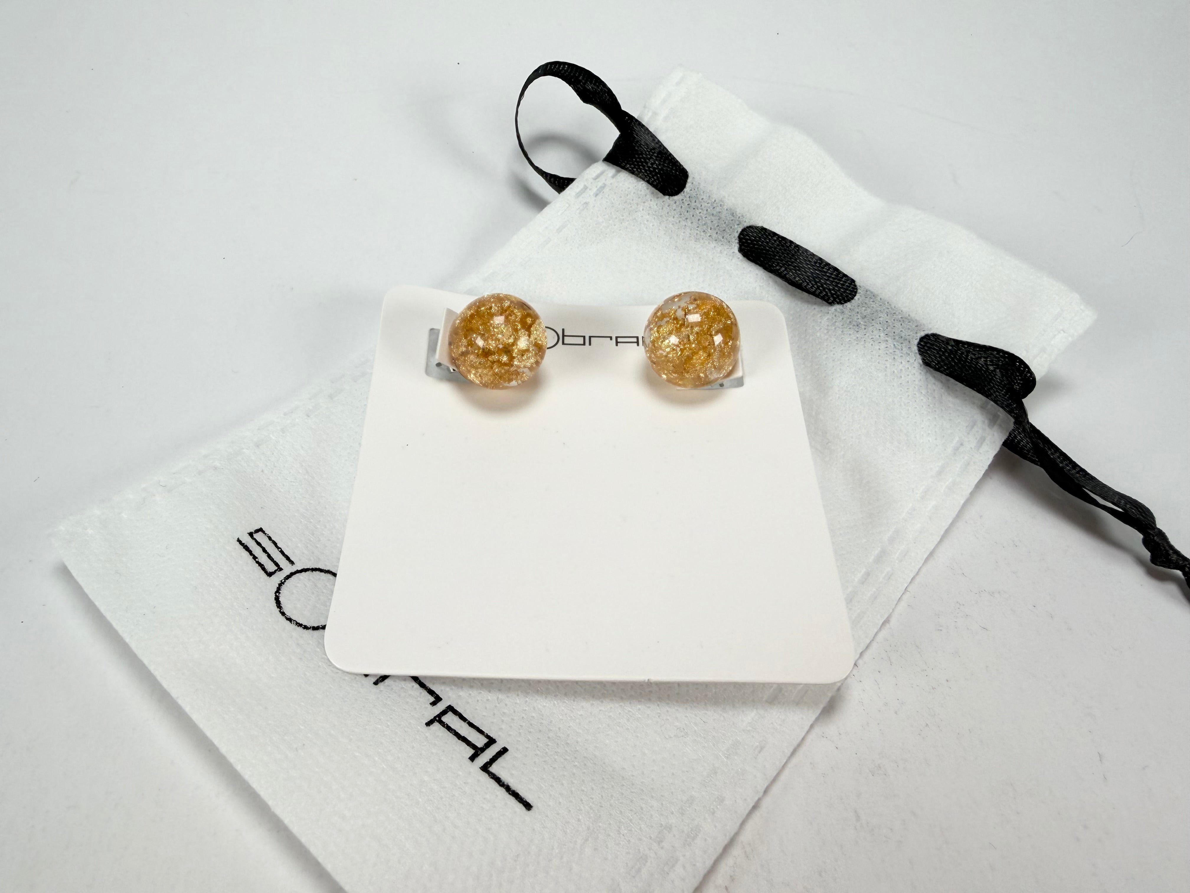 Sobral - Metalique "Eolia" Resin Earrings ( 002835 )
