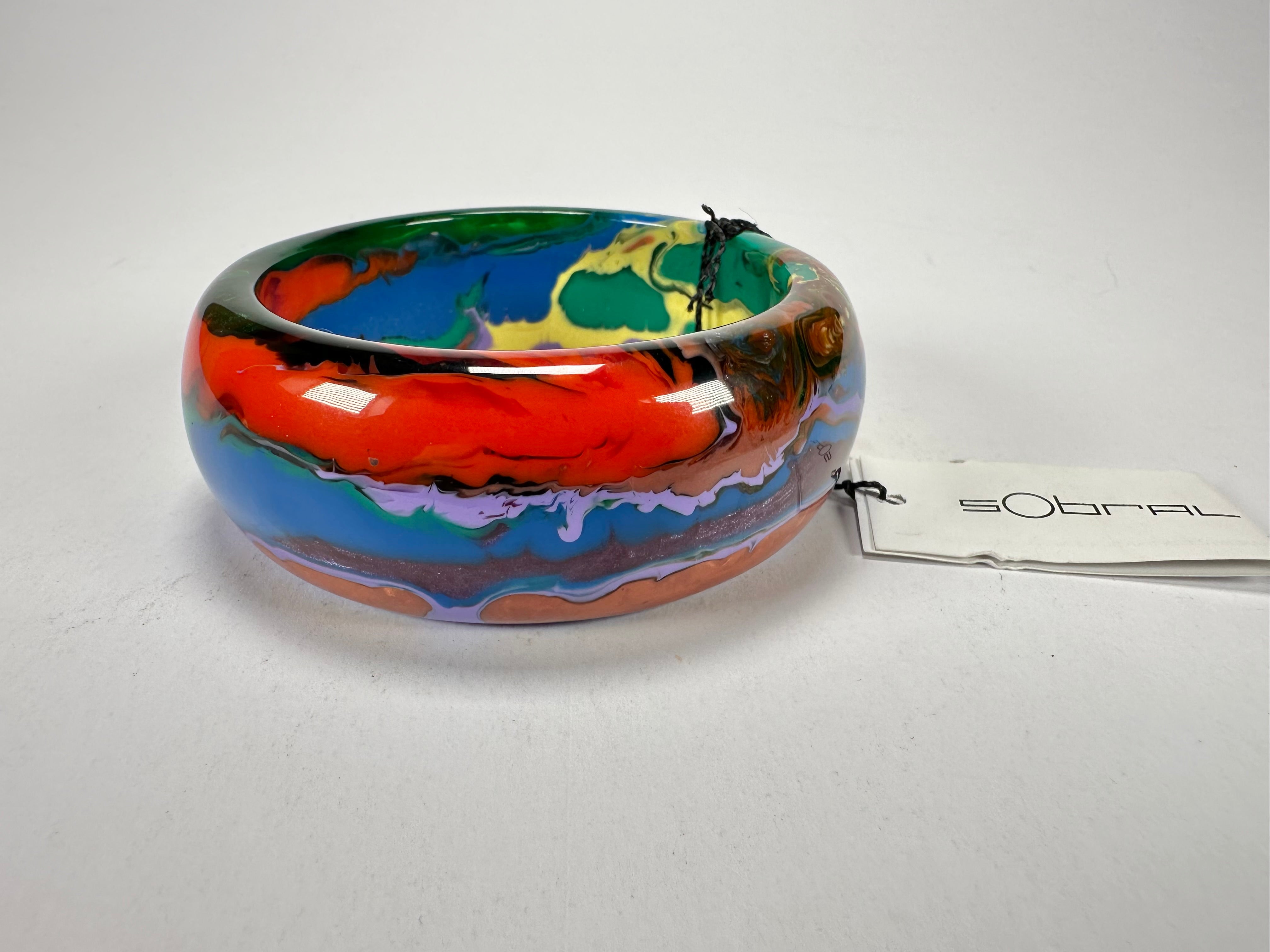 Sobral - Multi-Colour "PB34 Pollock" Resin Solid Bangle ( 002444 )