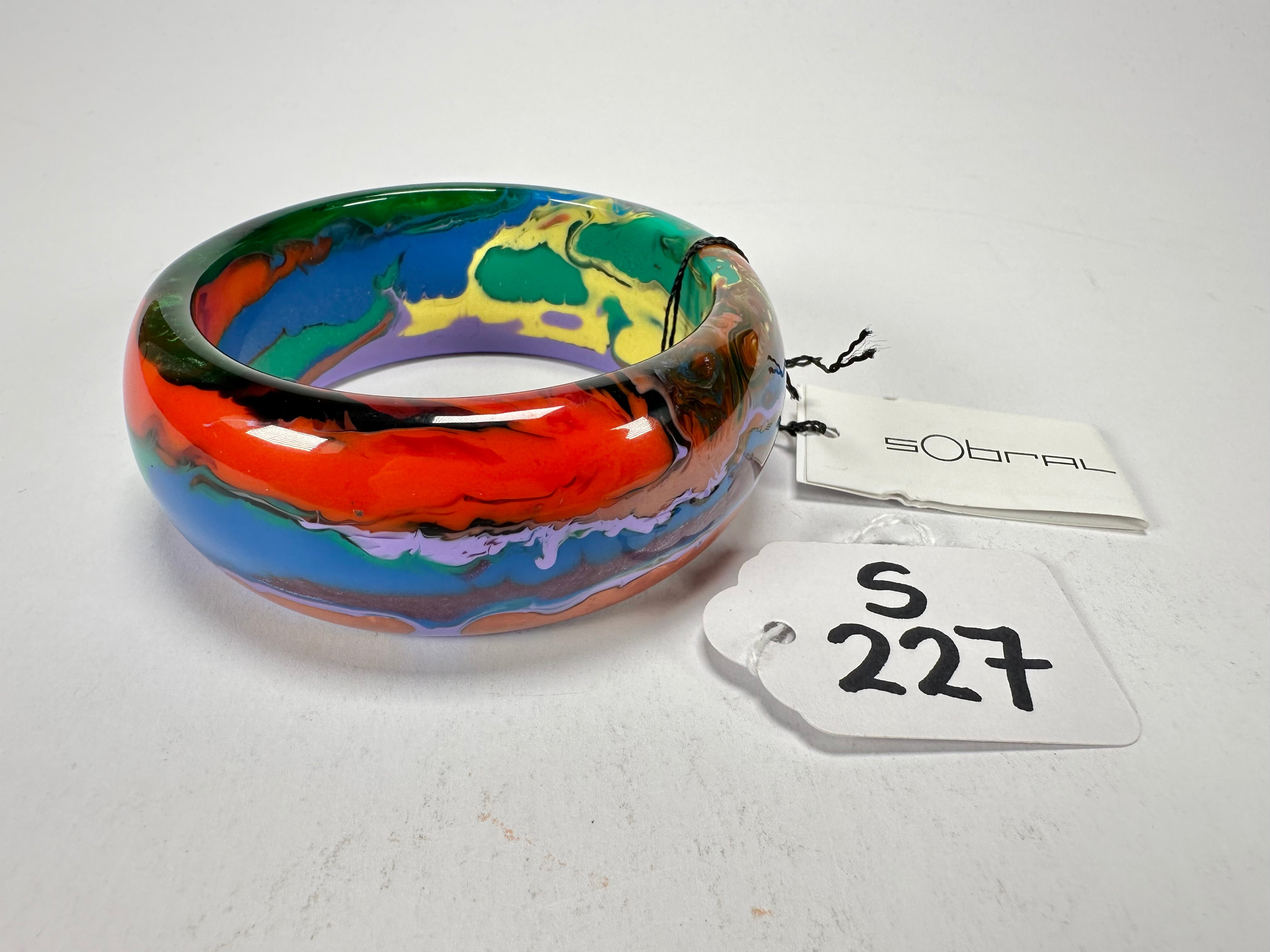 Sobral - Multi-Colour "PB34 Pollock" Resin Solid Bangle ( 002444 )