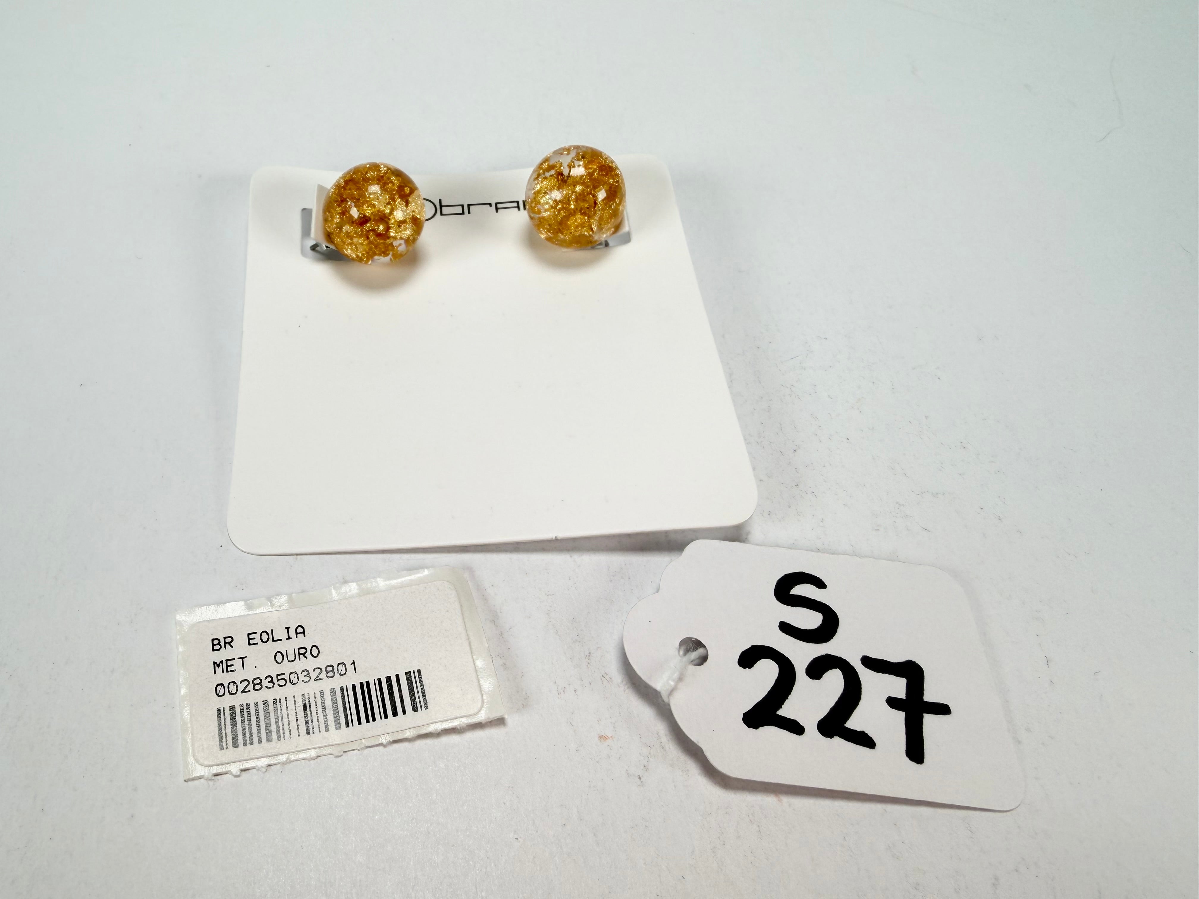 Sobral - Metalique "Eolia" Resin Earrings ( 002835 )