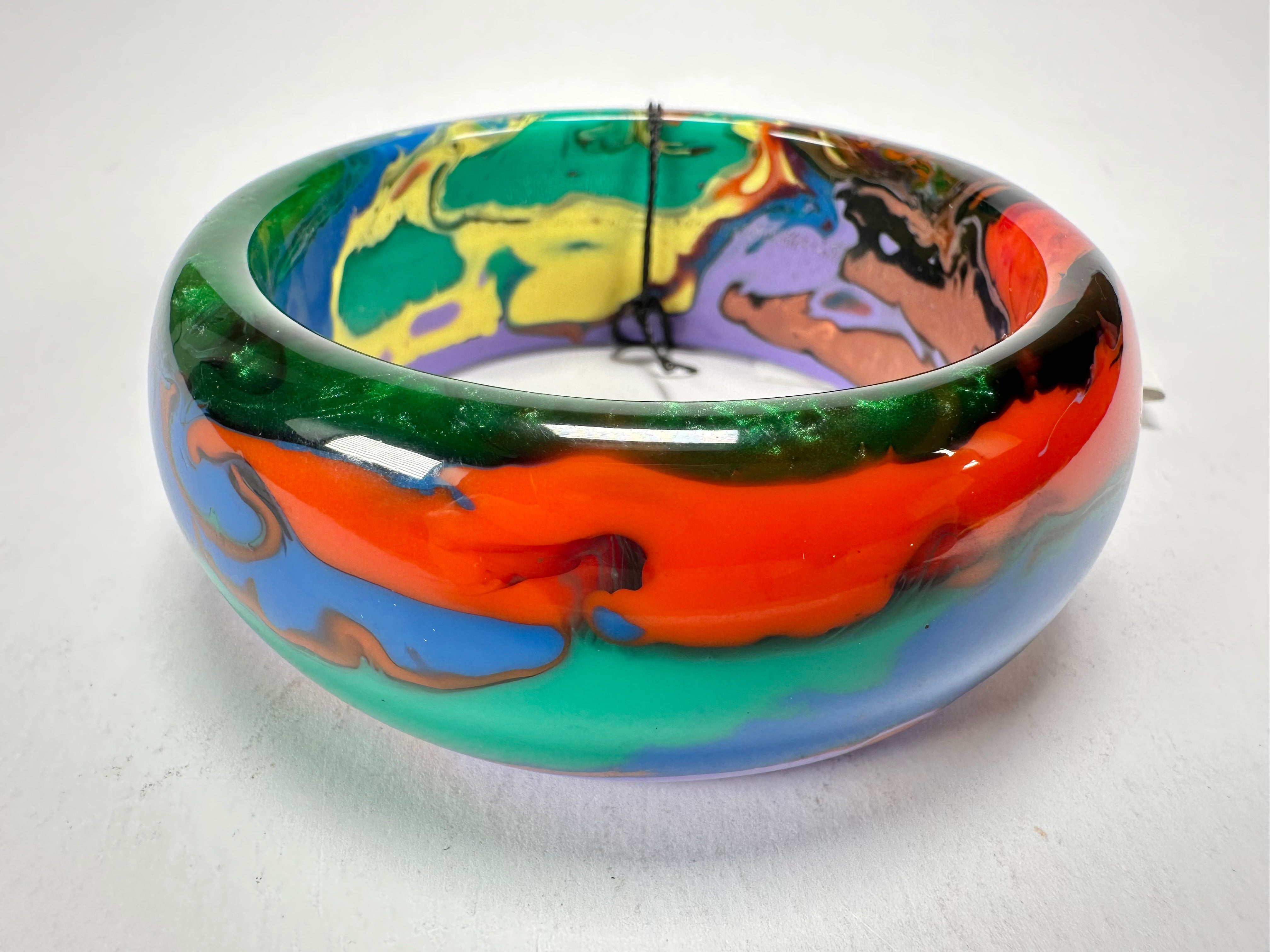 Sobral - Multi-Colour "PB34 Pollock" Resin Solid Bangle ( 002444 )
