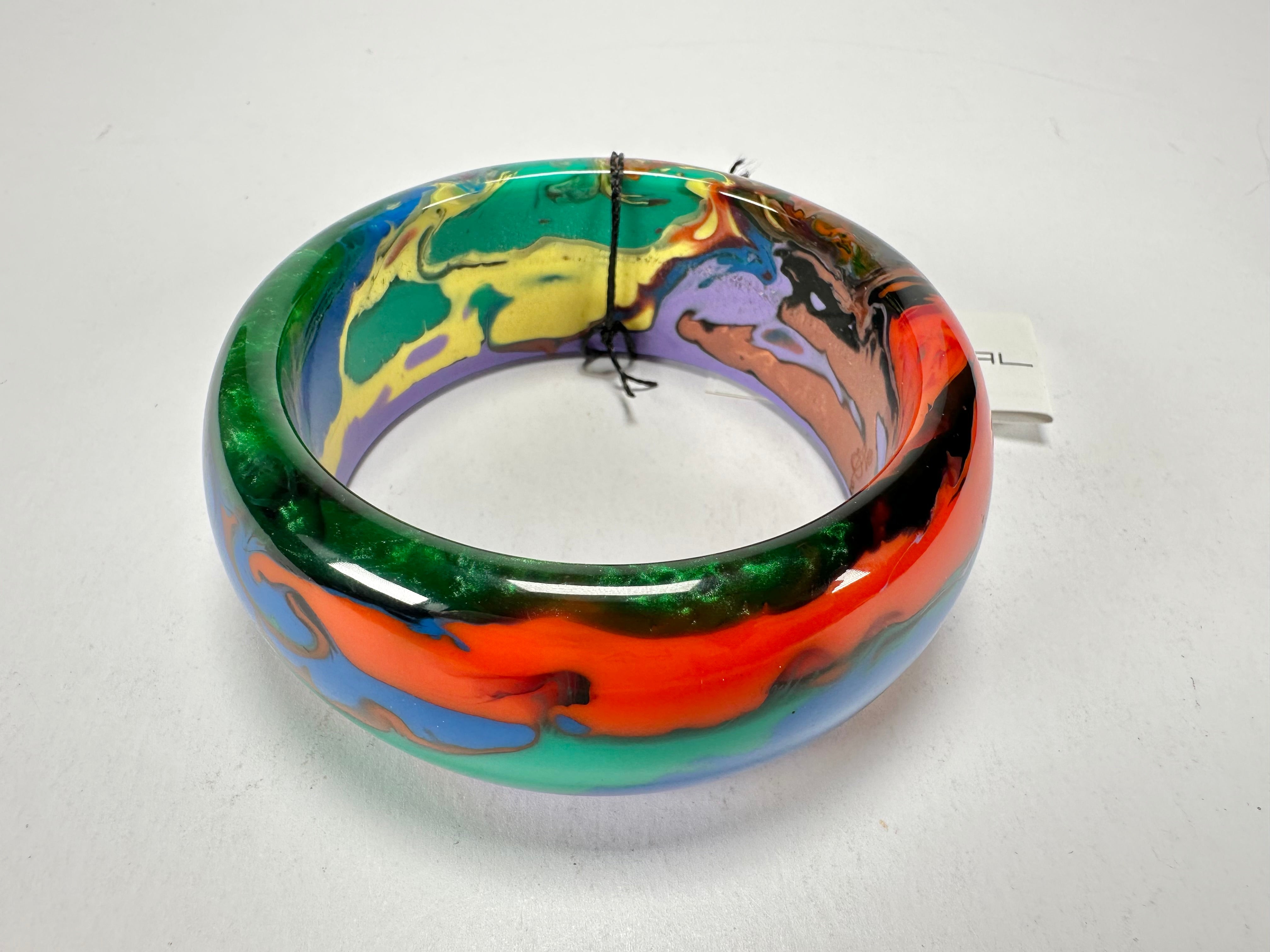 Sobral - Multi-Colour "PB34 Pollock" Resin Solid Bangle ( 002444 )