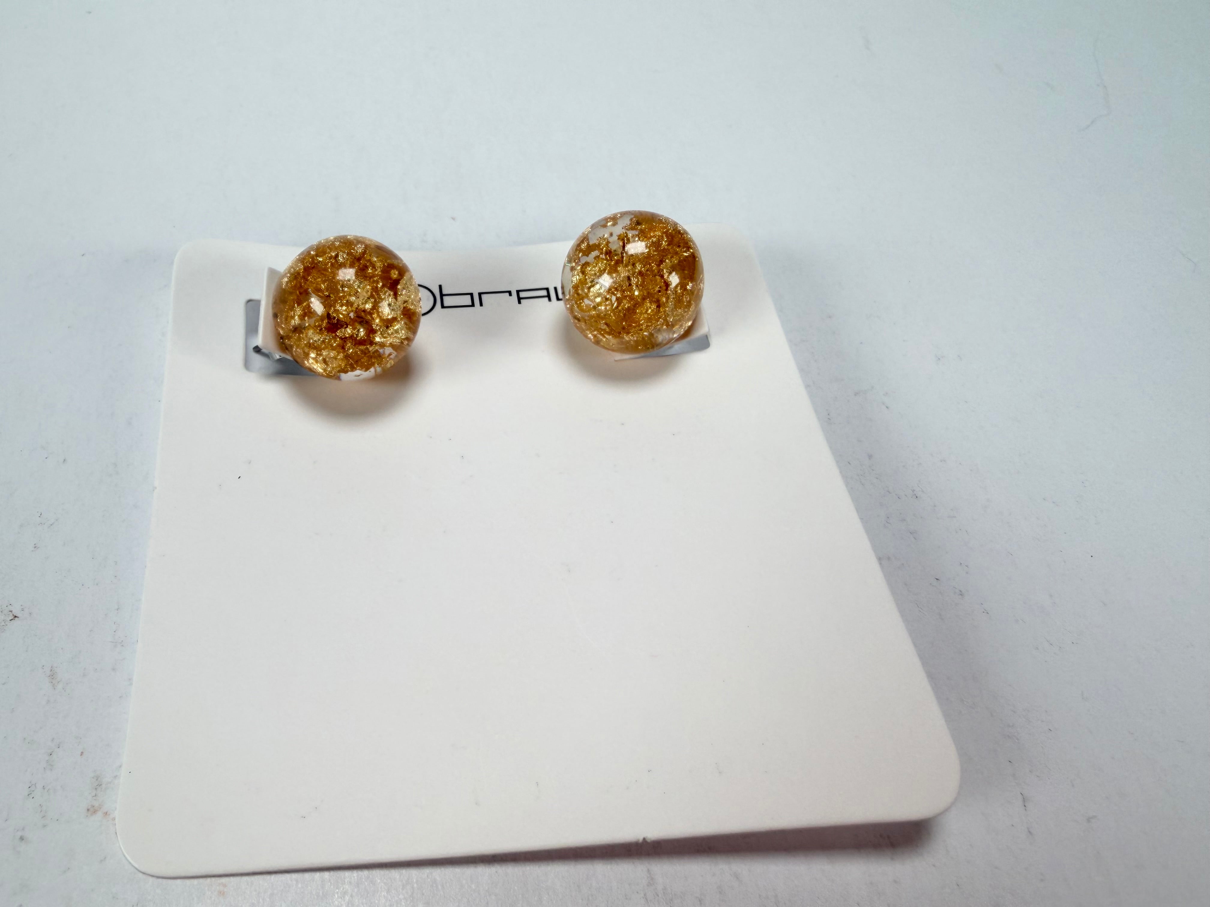 Sobral - Metalique "Eolia" Resin Earrings ( 002835 )