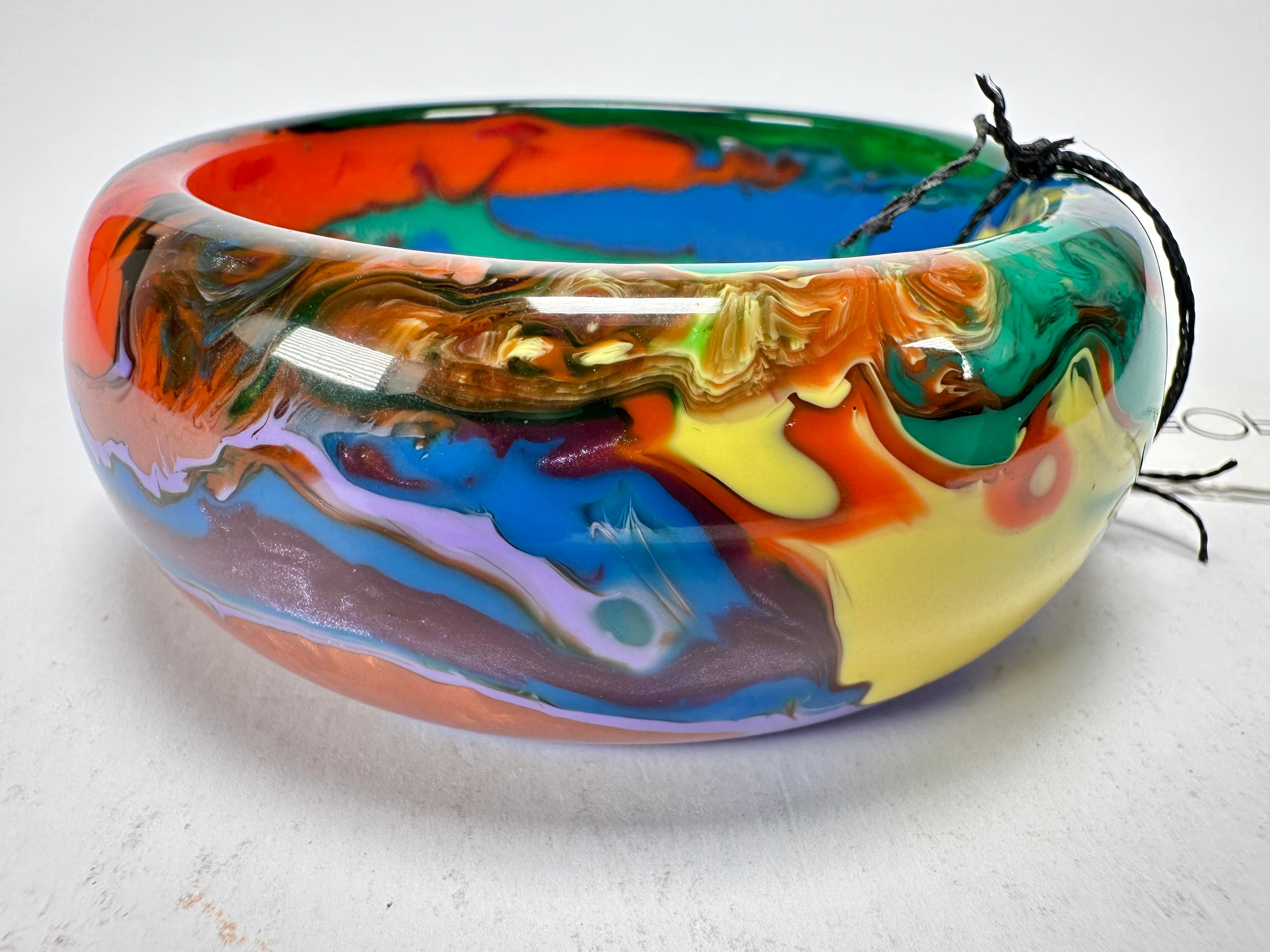 Sobral - Multi-Colour "PB34 Pollock" Resin Solid Bangle ( 002444 )