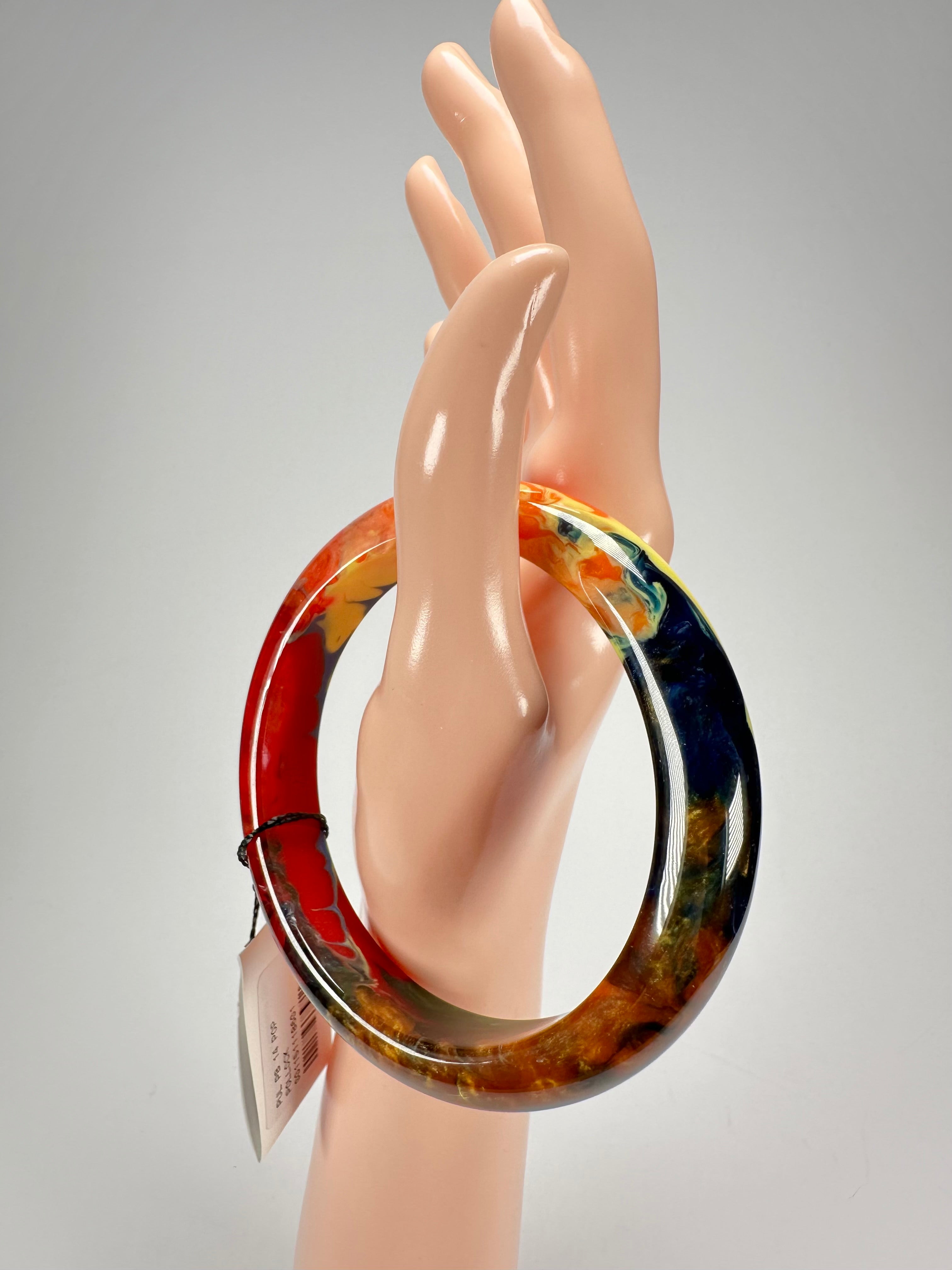 Sobral - Multi-Colour "PB14 Pollock" Resin Solid Bangle ( 001151 )
