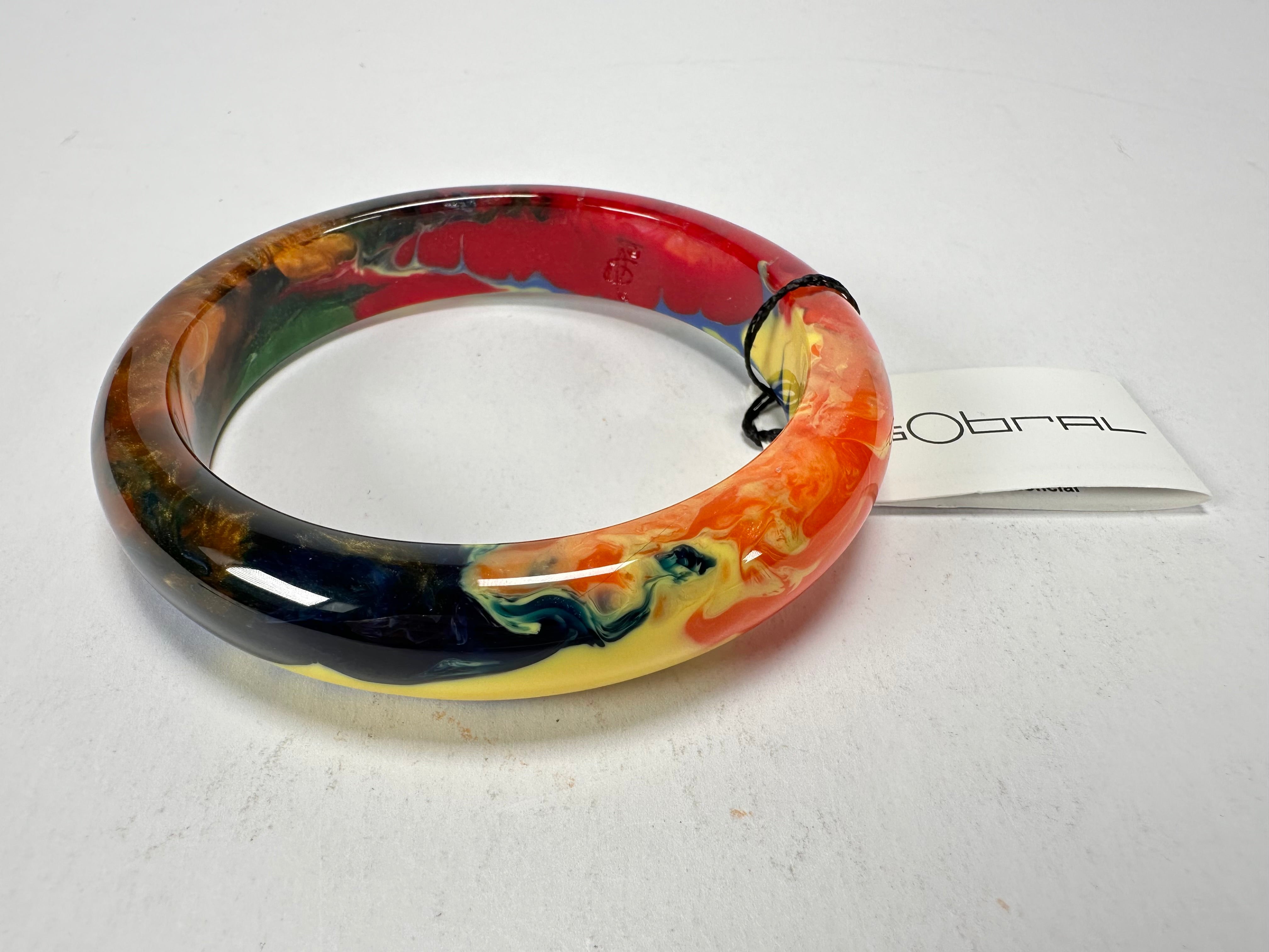 Sobral - Multi-Colour "PB14 Pollock" Resin Solid Bangle ( 001151 )