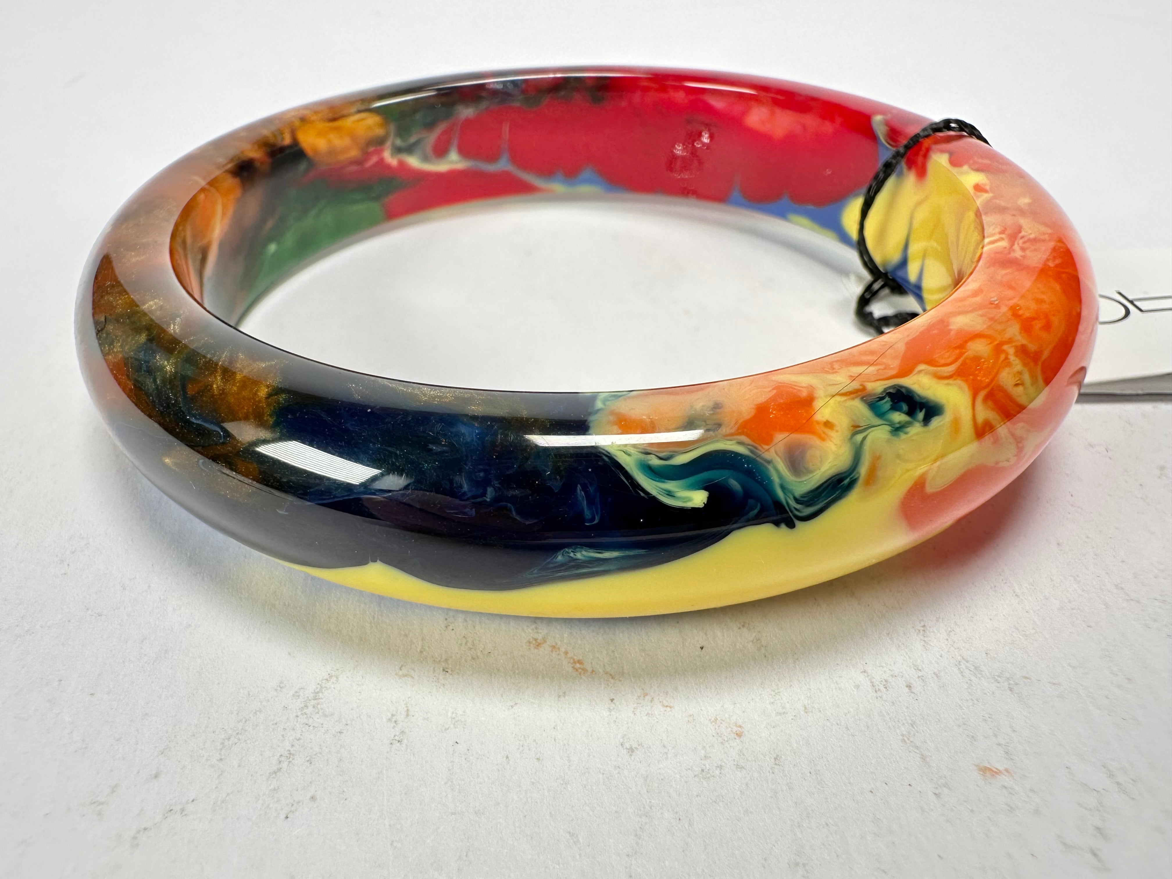 Sobral - Multi-Colour "PB14 Pollock" Resin Solid Bangle ( 001151 )