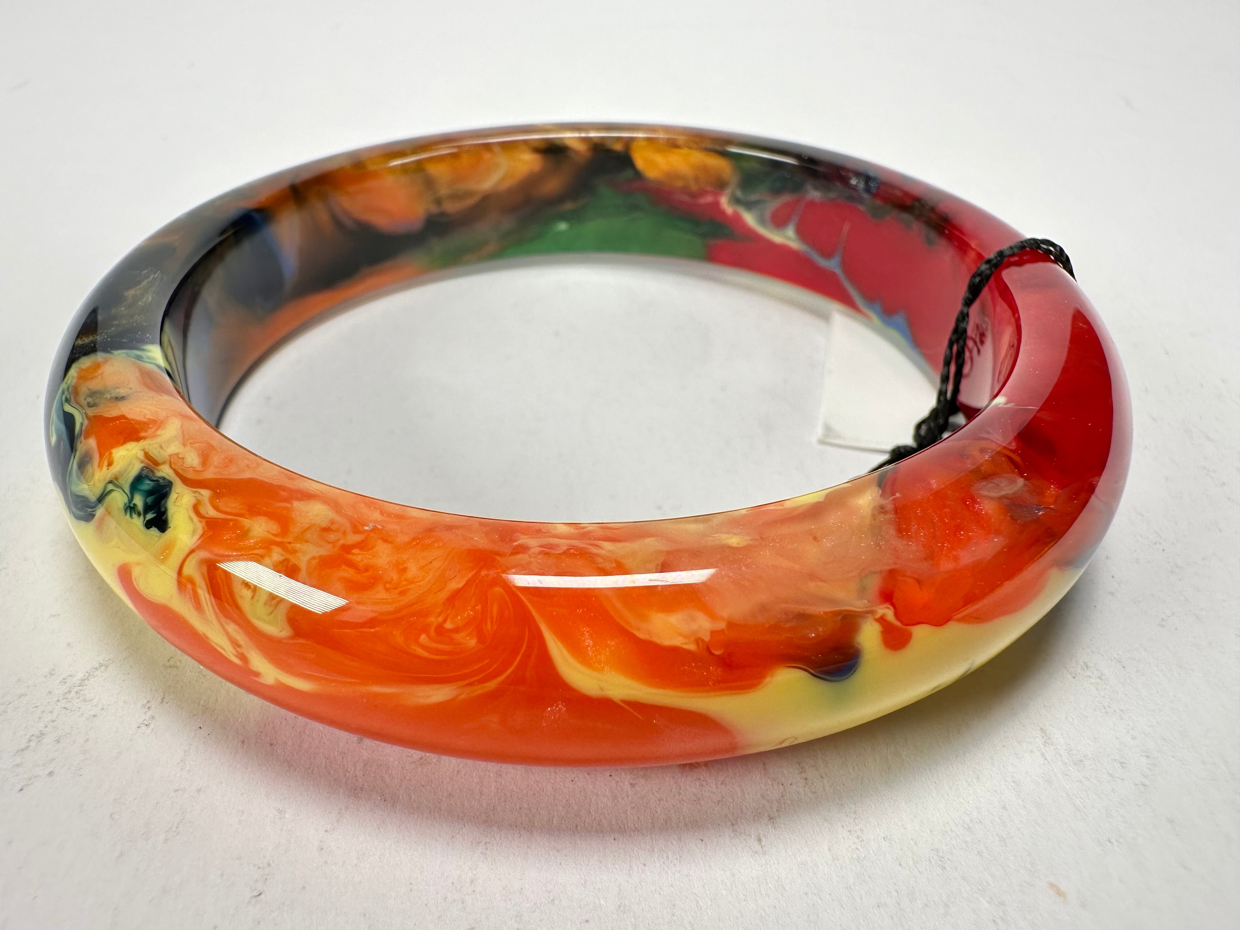 Sobral - Multi-Colour "PB14 Pollock" Resin Solid Bangle ( 001151 )