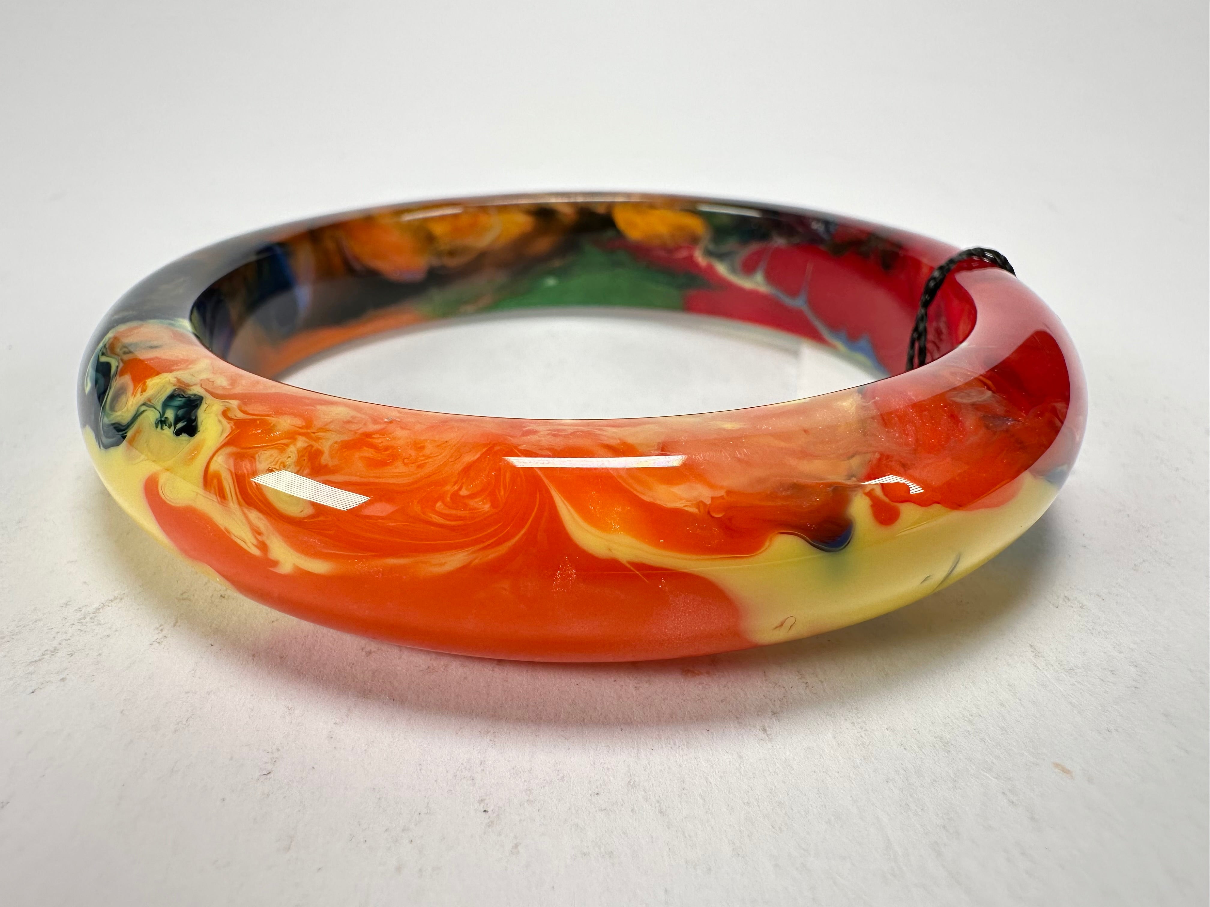 Sobral - Multi-Colour "PB14 Pollock" Resin Solid Bangle ( 001151 )
