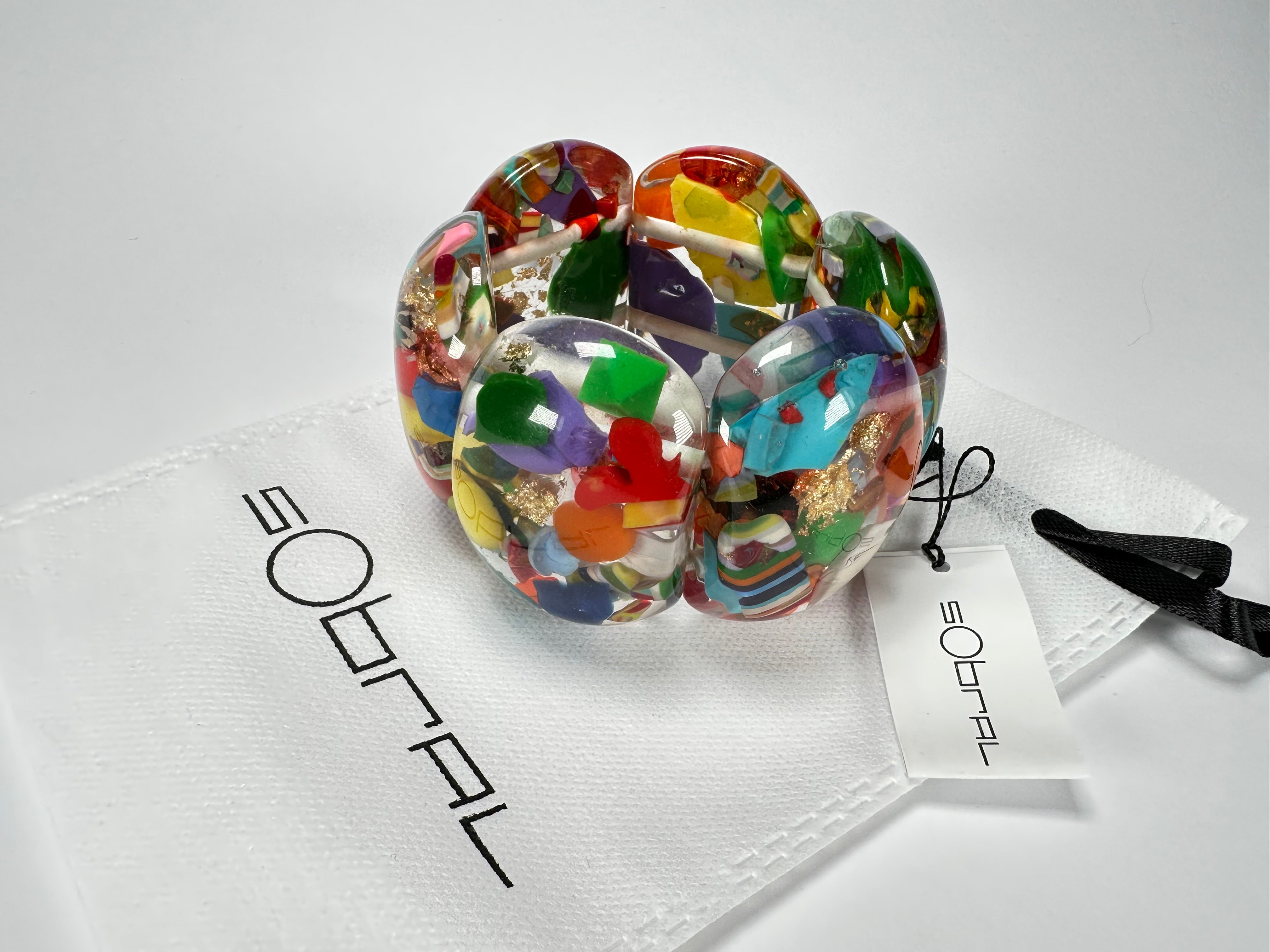 Sobral - Past Present "Leme" Elasticated Resin Bracelet ( 003274 )