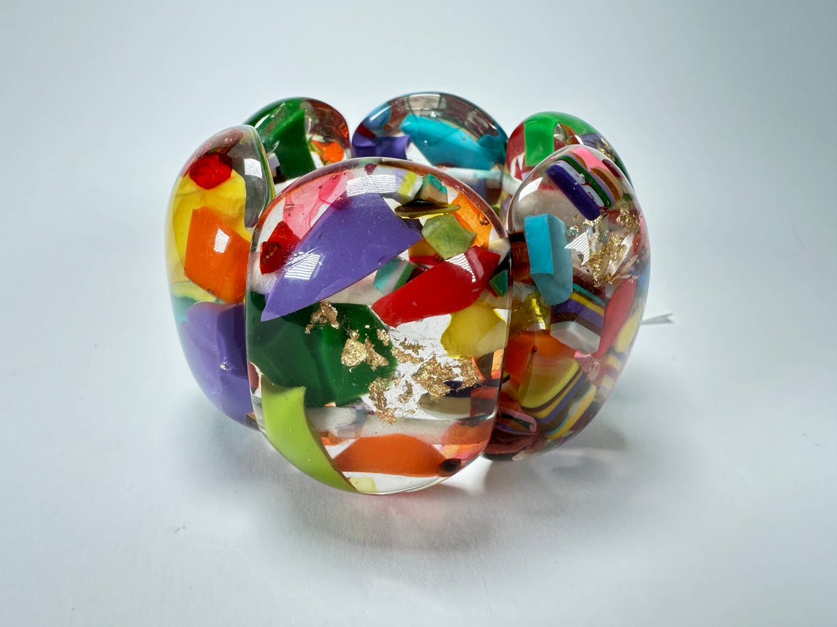 Sobral - Past Present "Leme" Elasticated Resin Bracelet ( 003274 )