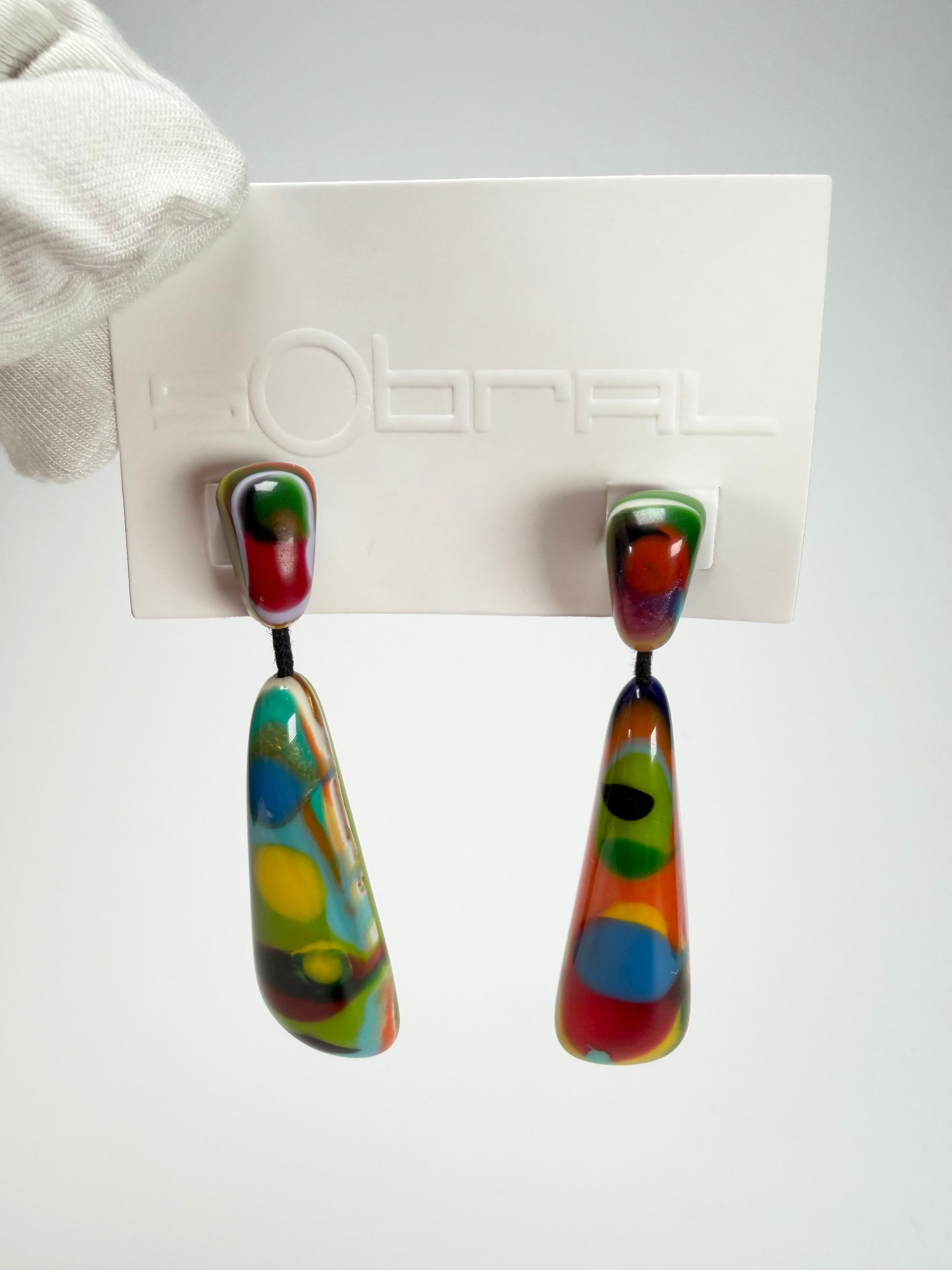 Sobral - Multi-Colour "Gleine" K.Polido Resin Earrings ( 004502 )