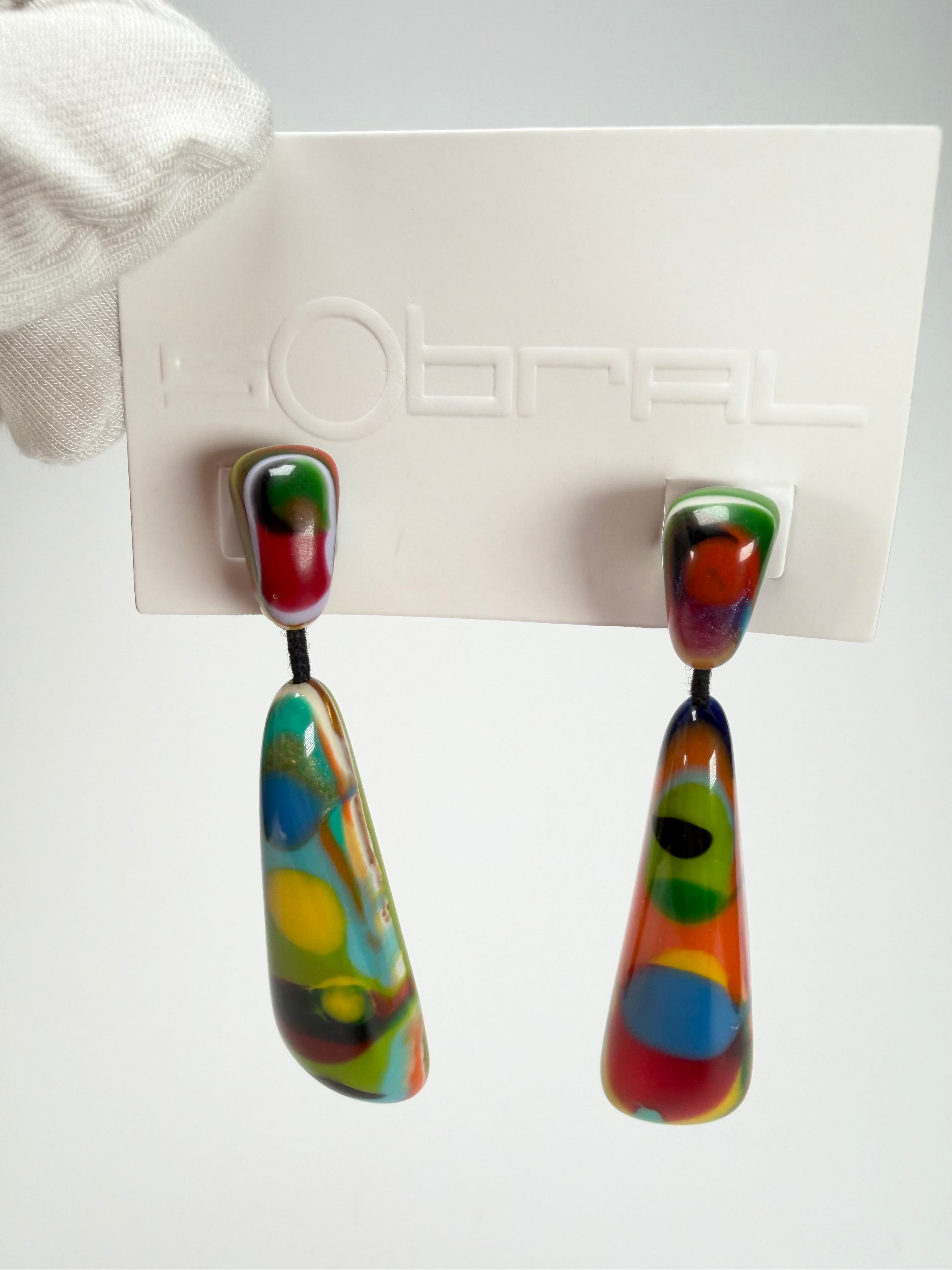 Sobral - Multi-Colour "Gleine" K.Polido Resin Earrings ( 004502 )