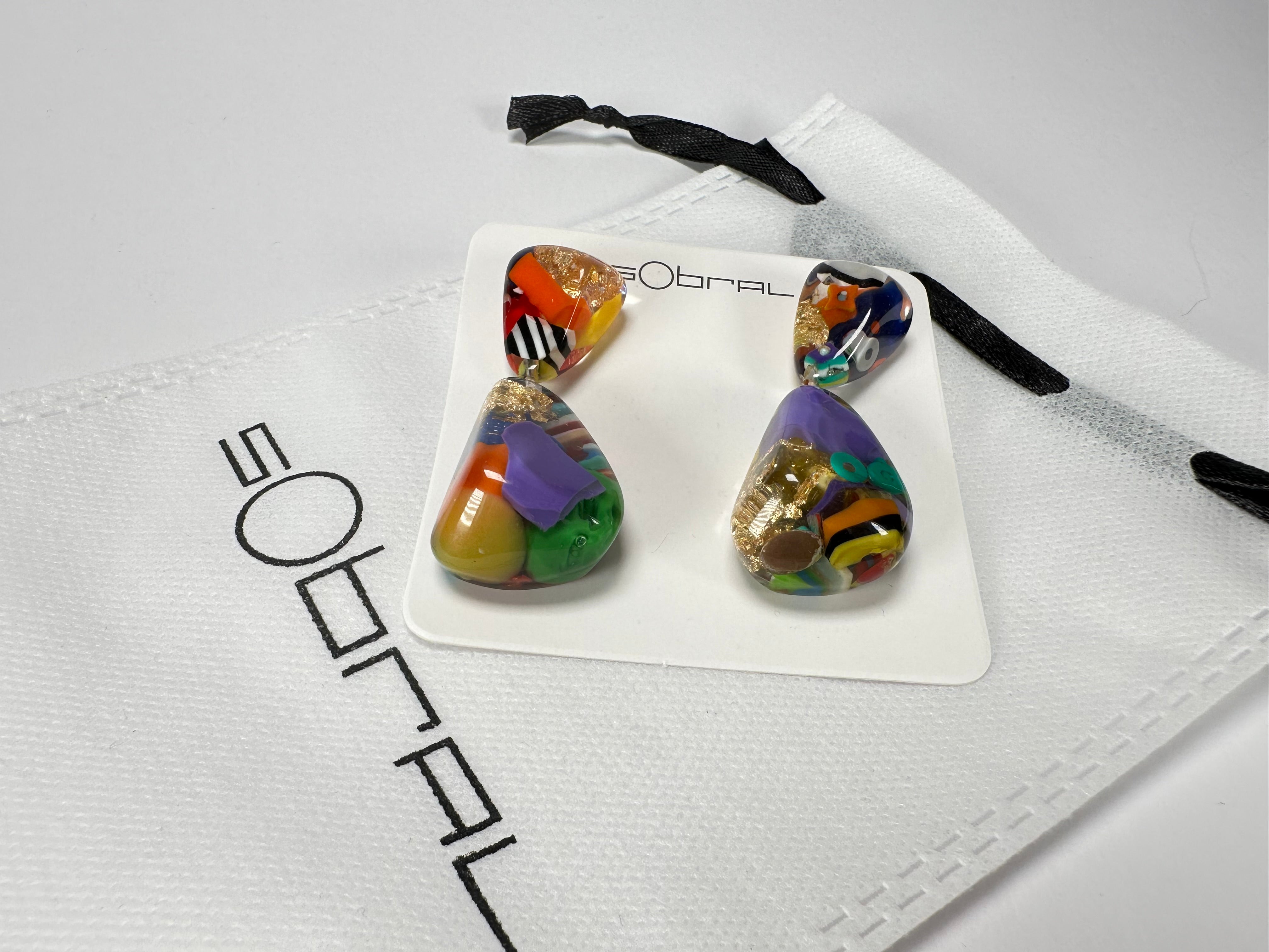 Sobral - Past Present "Duplo Sentido" Resin Earrings ( 003601 )