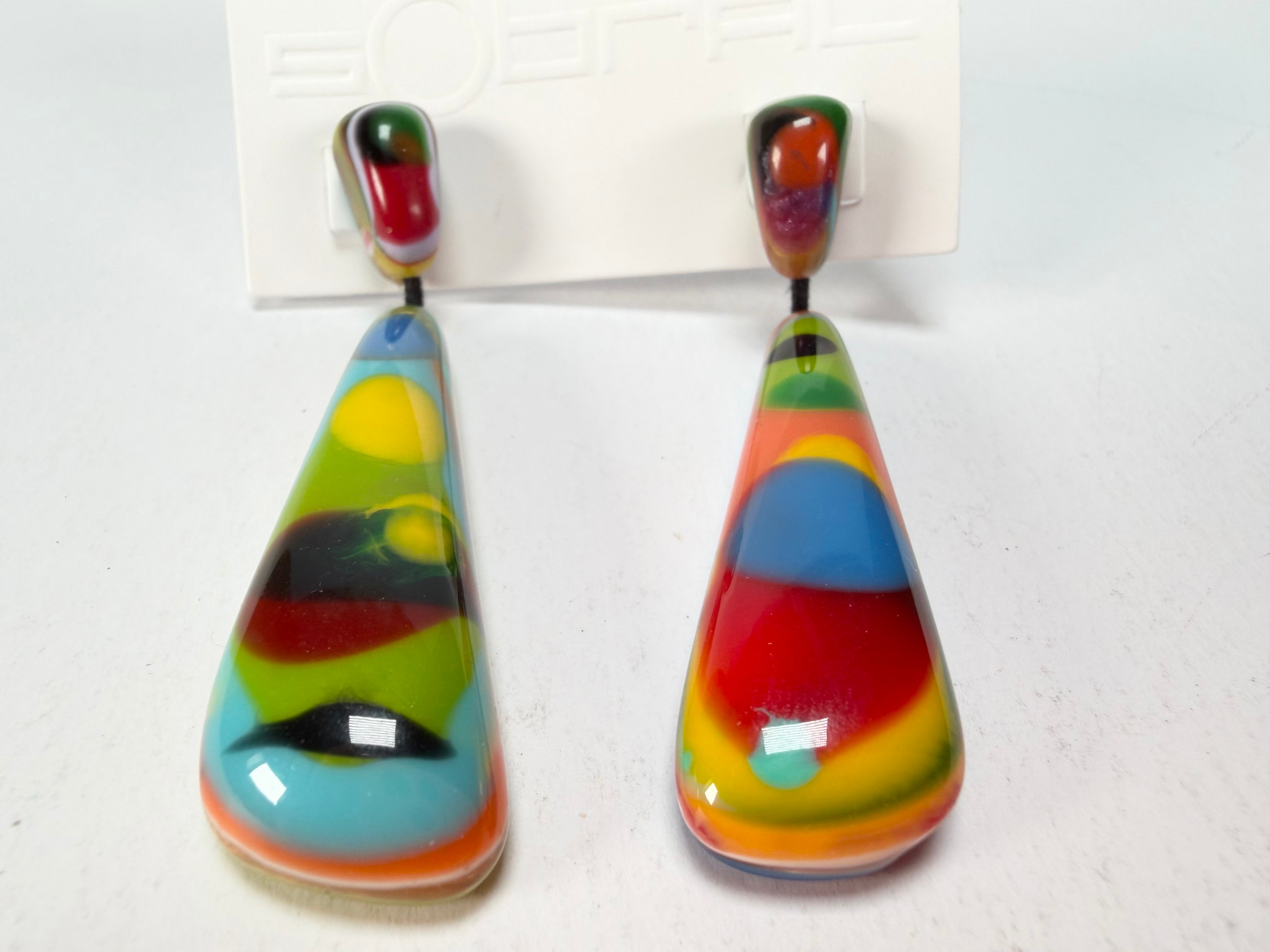 Sobral - Multi-Colour "Gleine" K.Polido Resin Earrings ( 004502 )