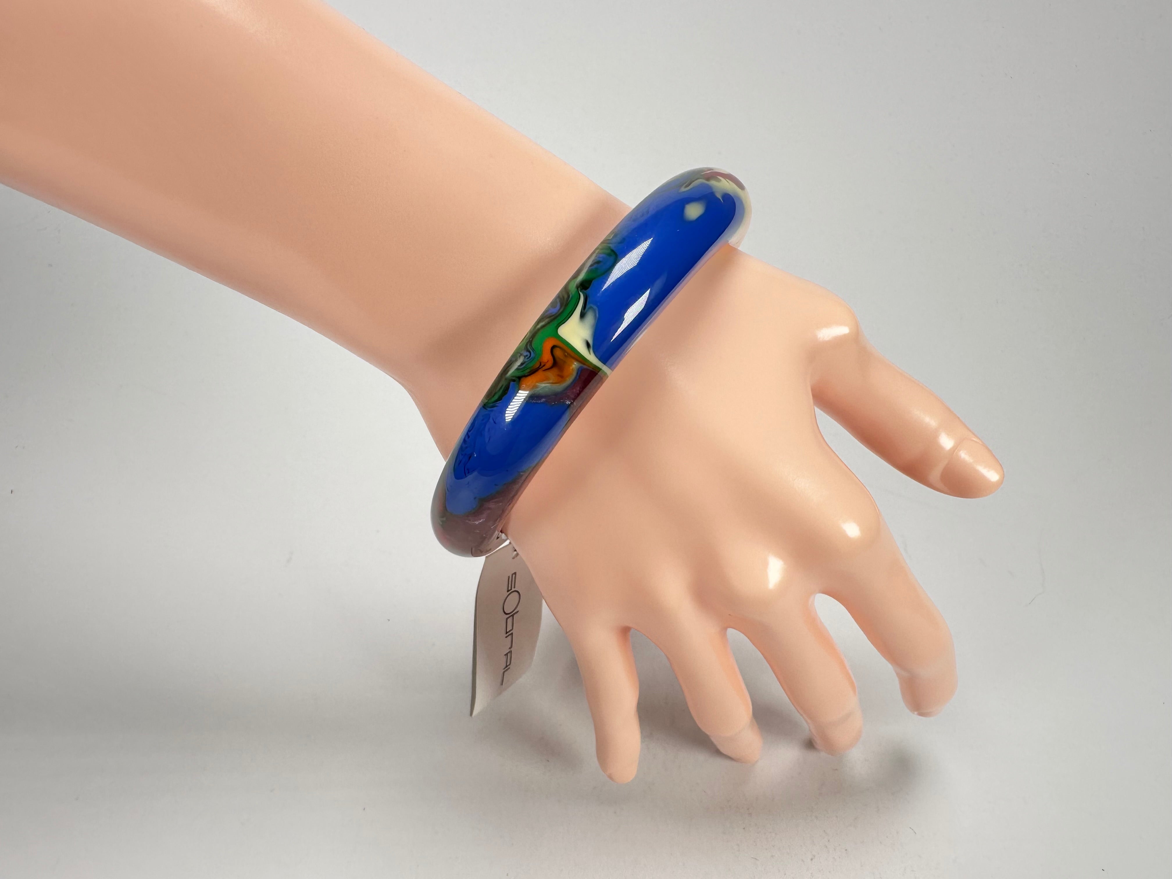 Sobral - Multi-Colour "PB14 Pollock" Resin Solid Bangle ( 001151 )