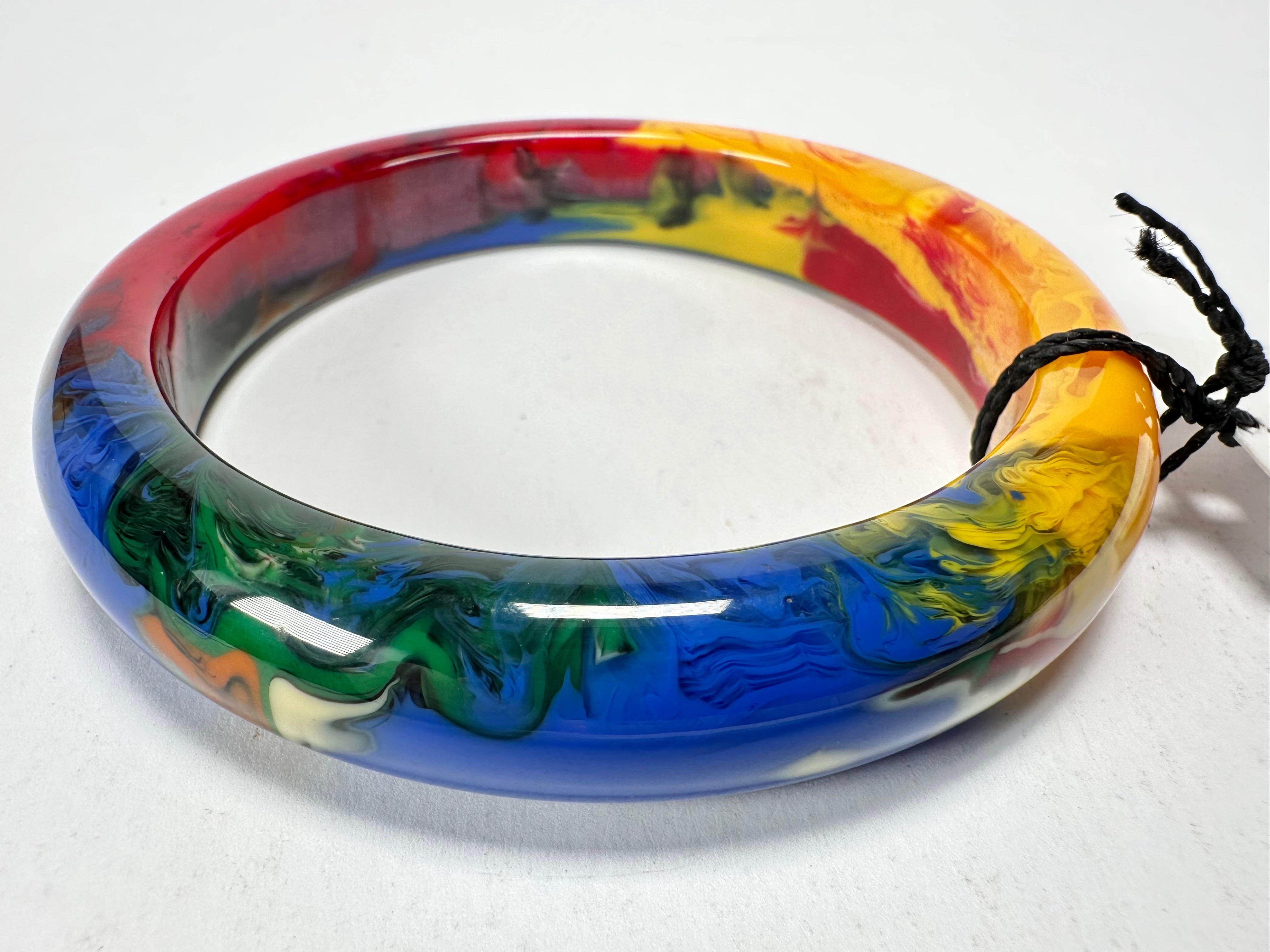 Sobral - Multi-Colour "PB14 Pollock" Resin Solid Bangle ( 001151 )