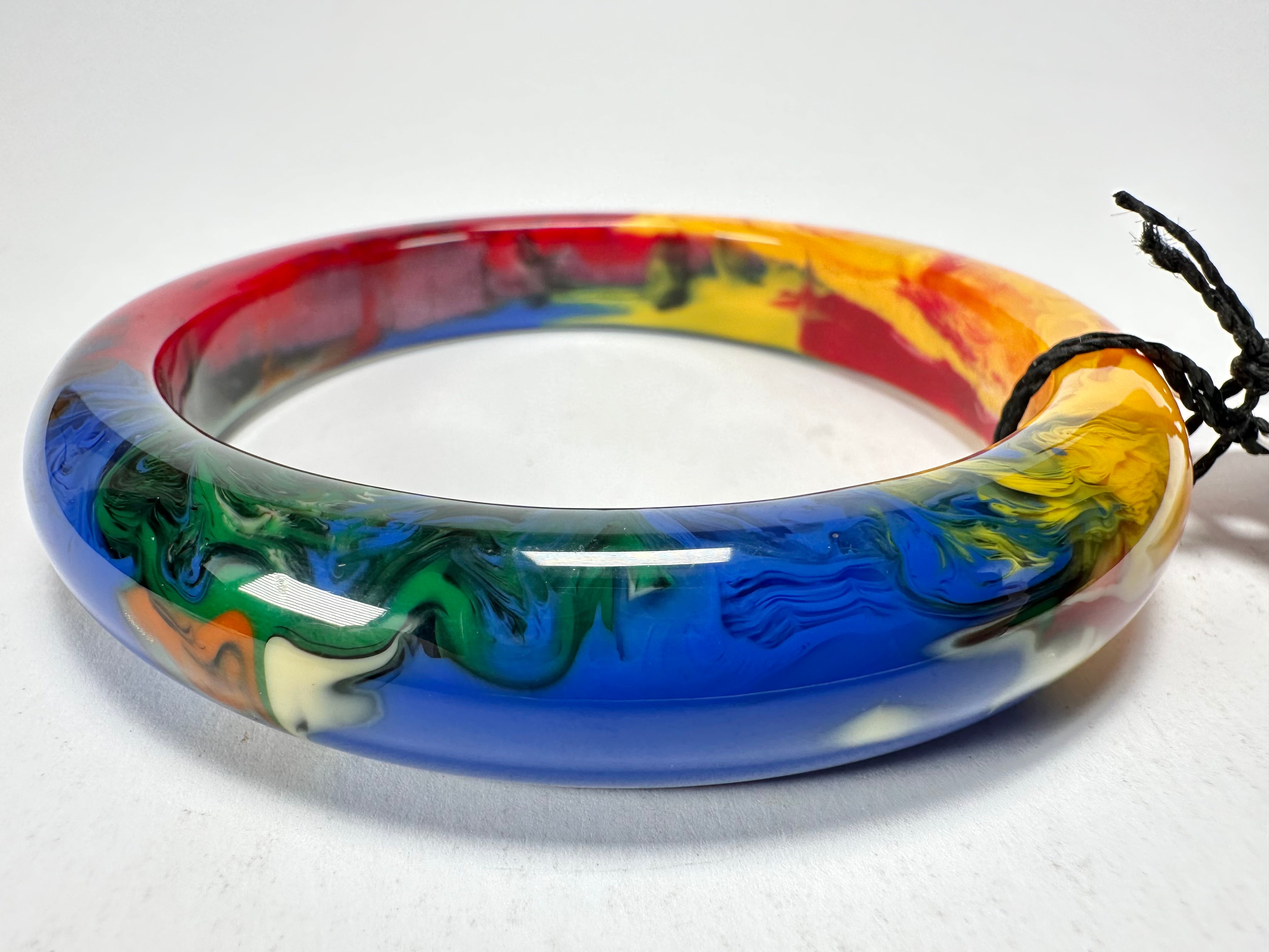 Sobral - Multi-Colour "PB14 Pollock" Resin Solid Bangle ( 001151 )