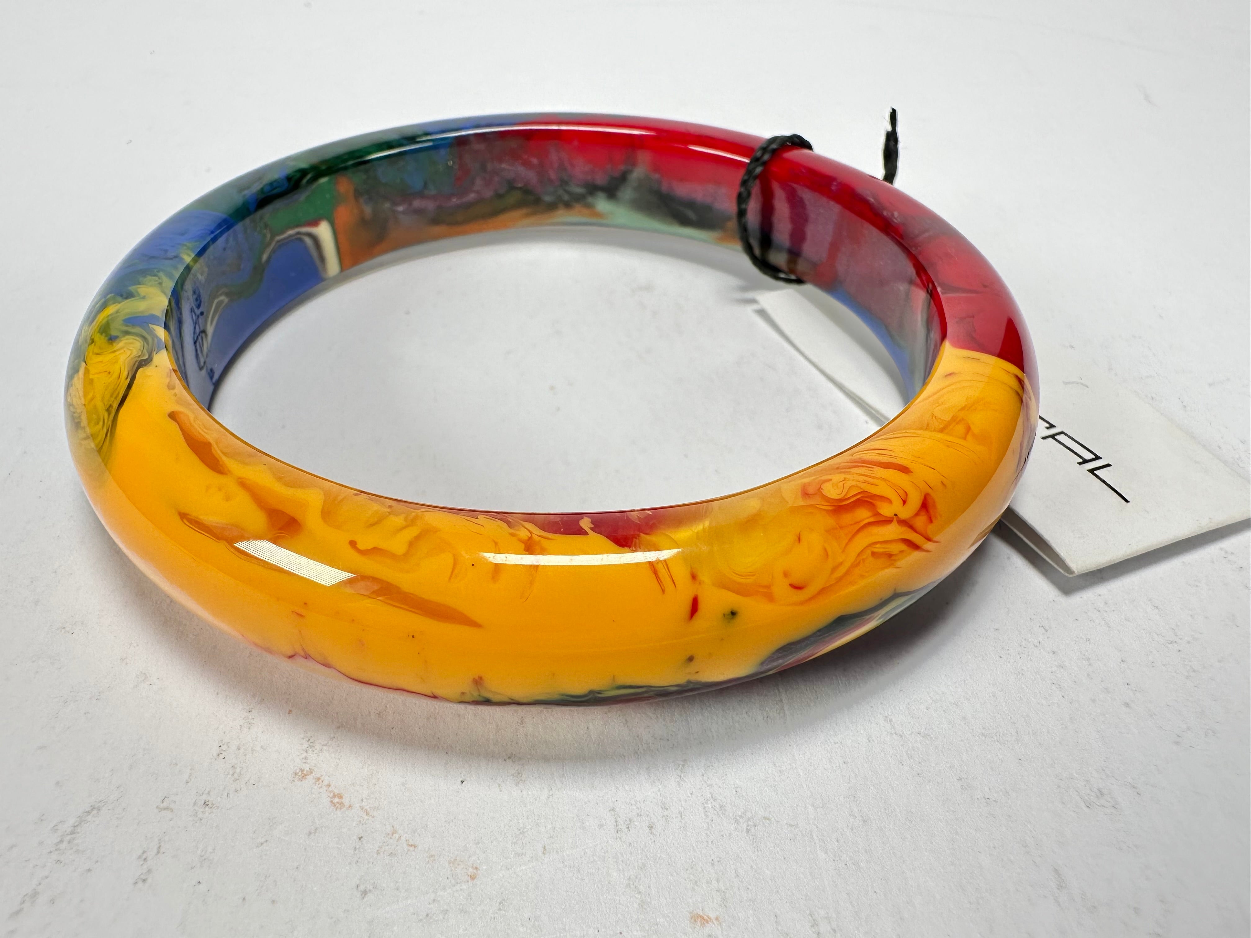 Sobral - Multi-Colour "PB14 Pollock" Resin Solid Bangle ( 001151 )