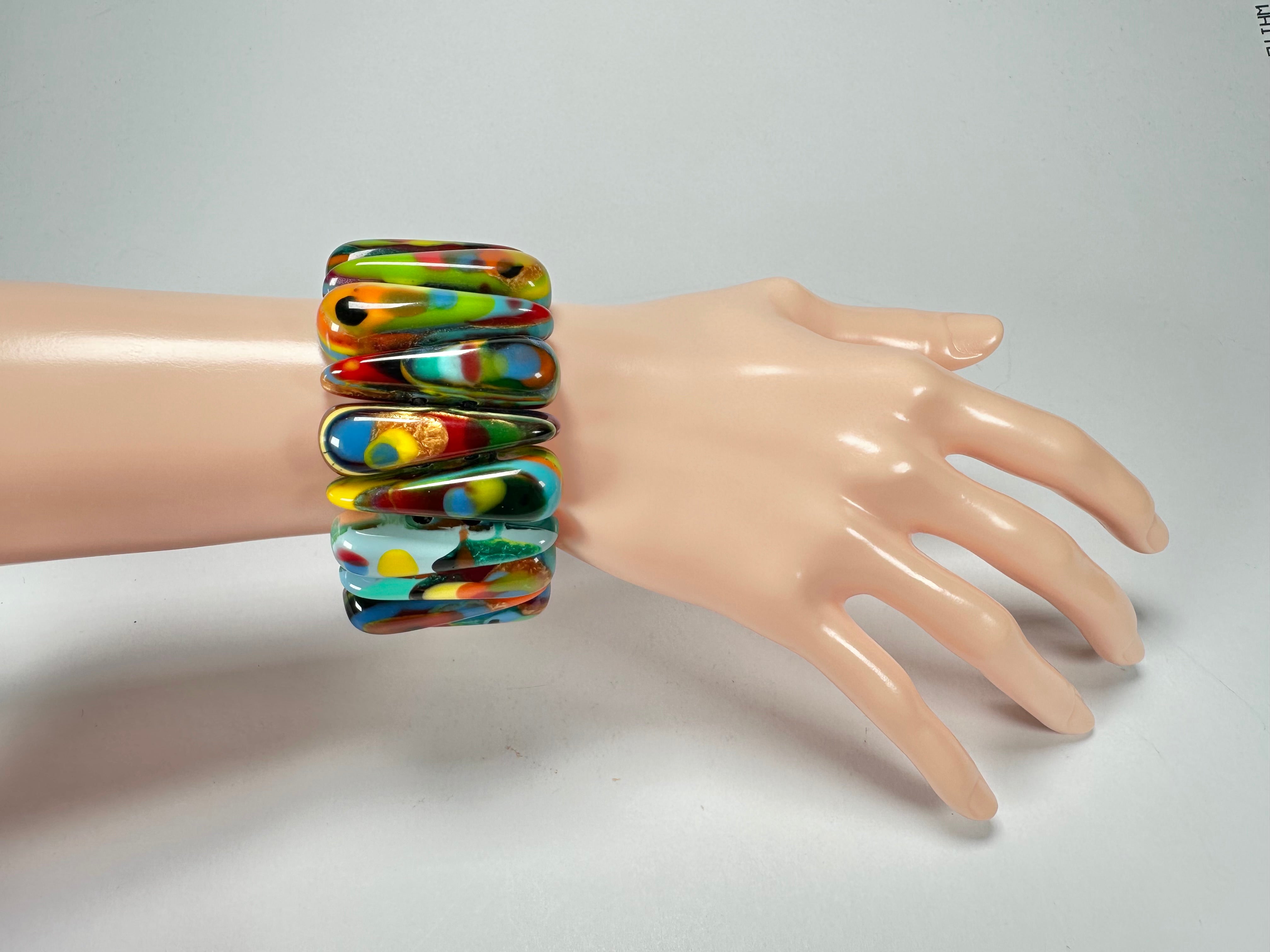 Sobral - Multi-Colour "Maria Efeitos" K.Polido Elasticated Resin Bracelet ( 004500 )