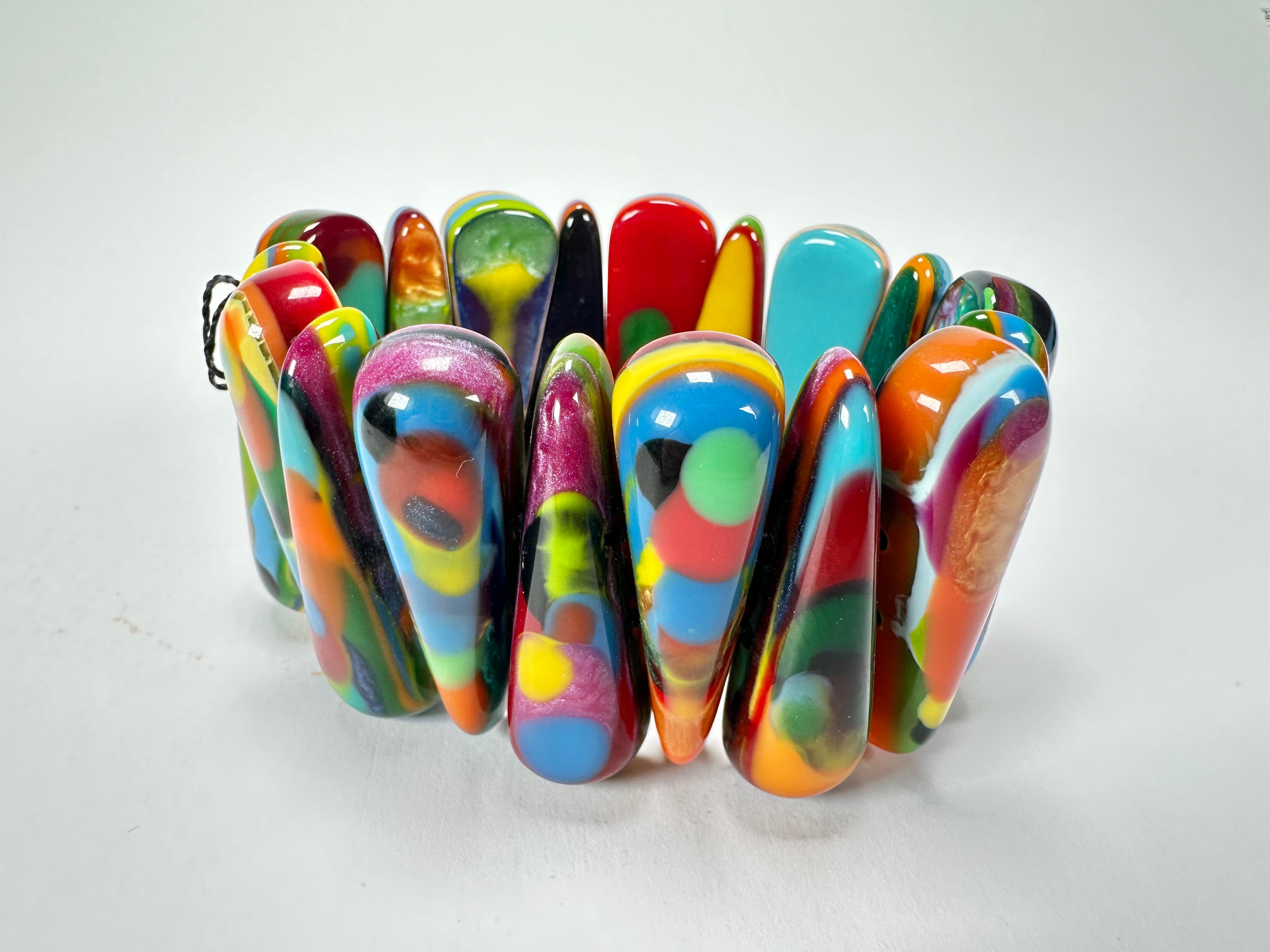 Sobral - Multi-Colour "Maria Efeitos" K.Polido Elasticated Resin Bracelet ( 004500 )