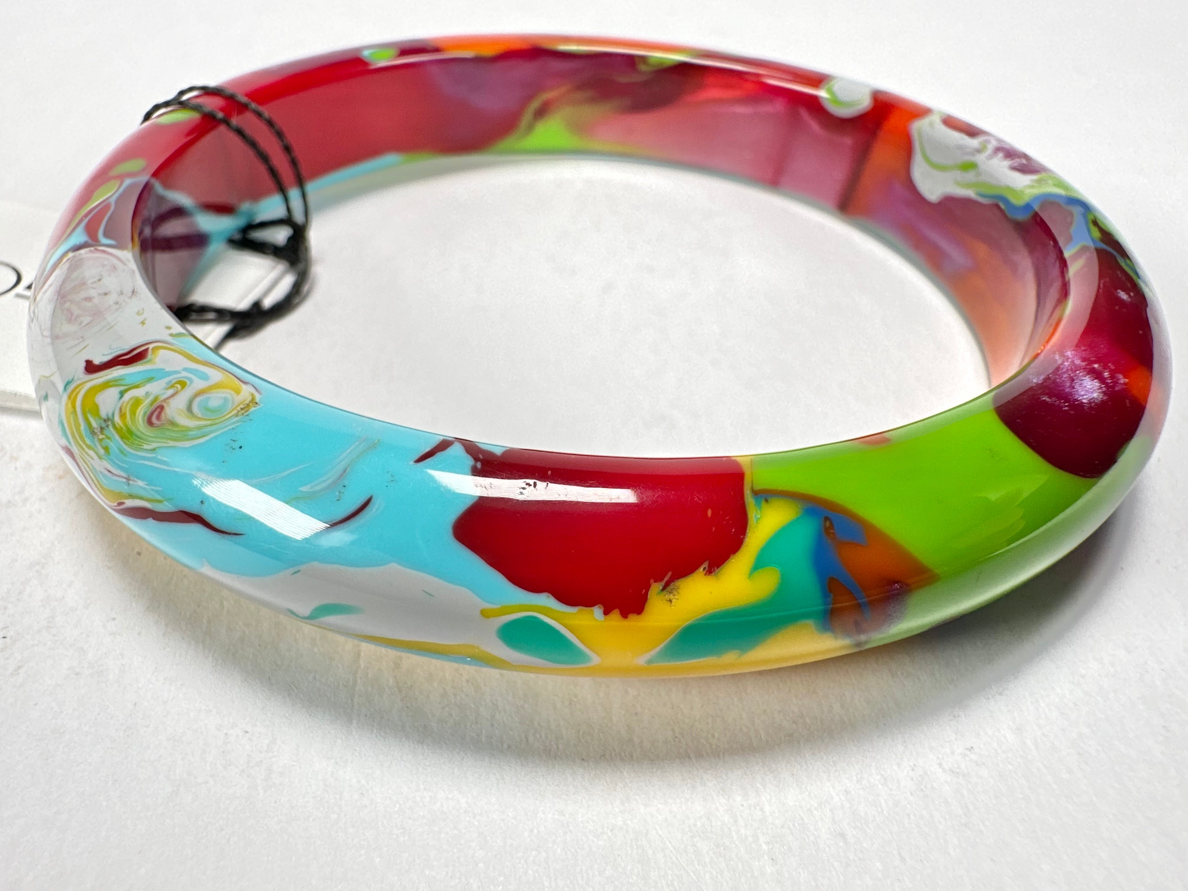 Sobral - Multi-Colour "PB14 Pollock" Resin Solid Bangle ( 001151 )