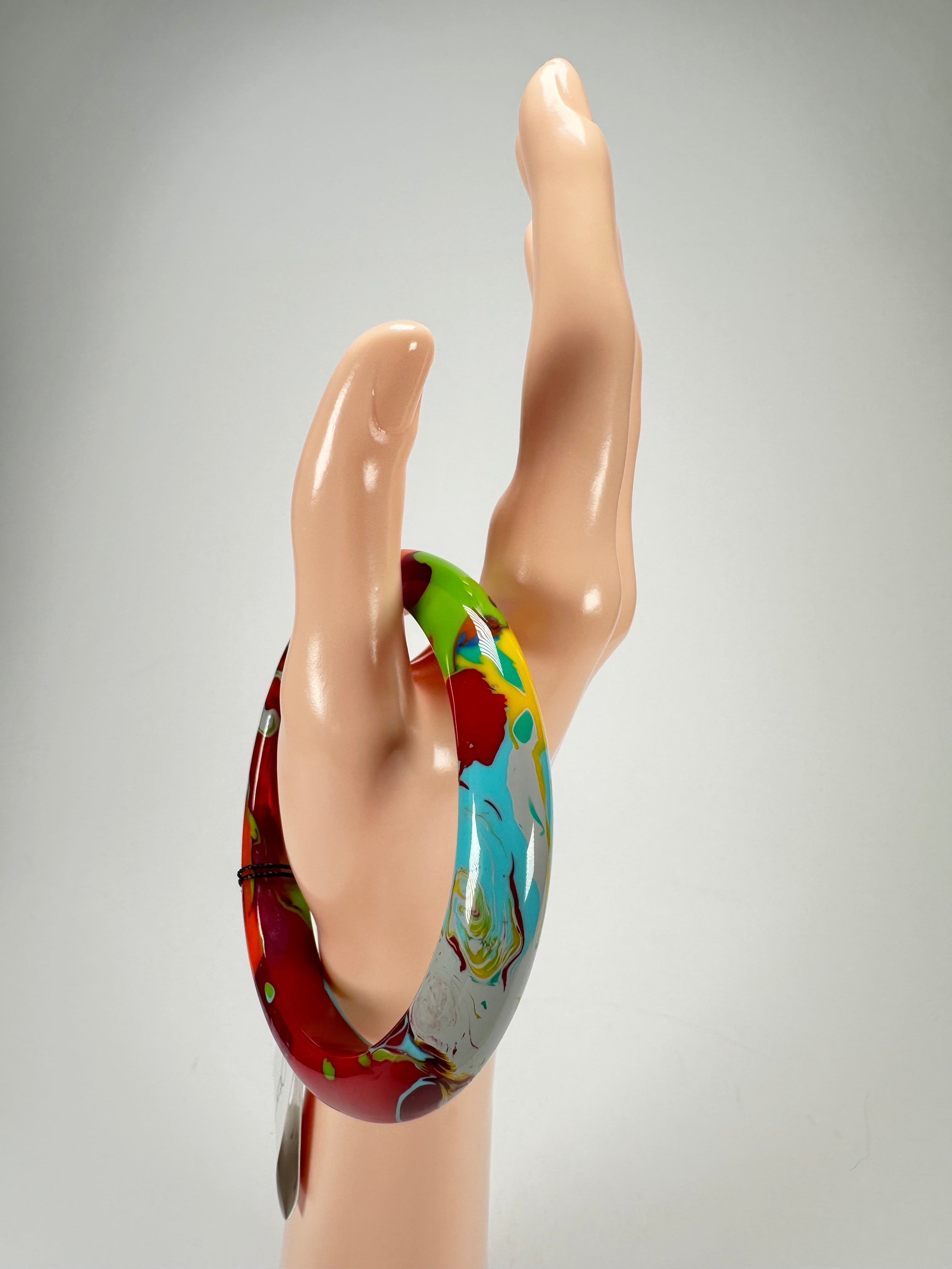 Sobral - Multi-Colour "PB14 Pollock" Resin Solid Bangle ( 001151 )