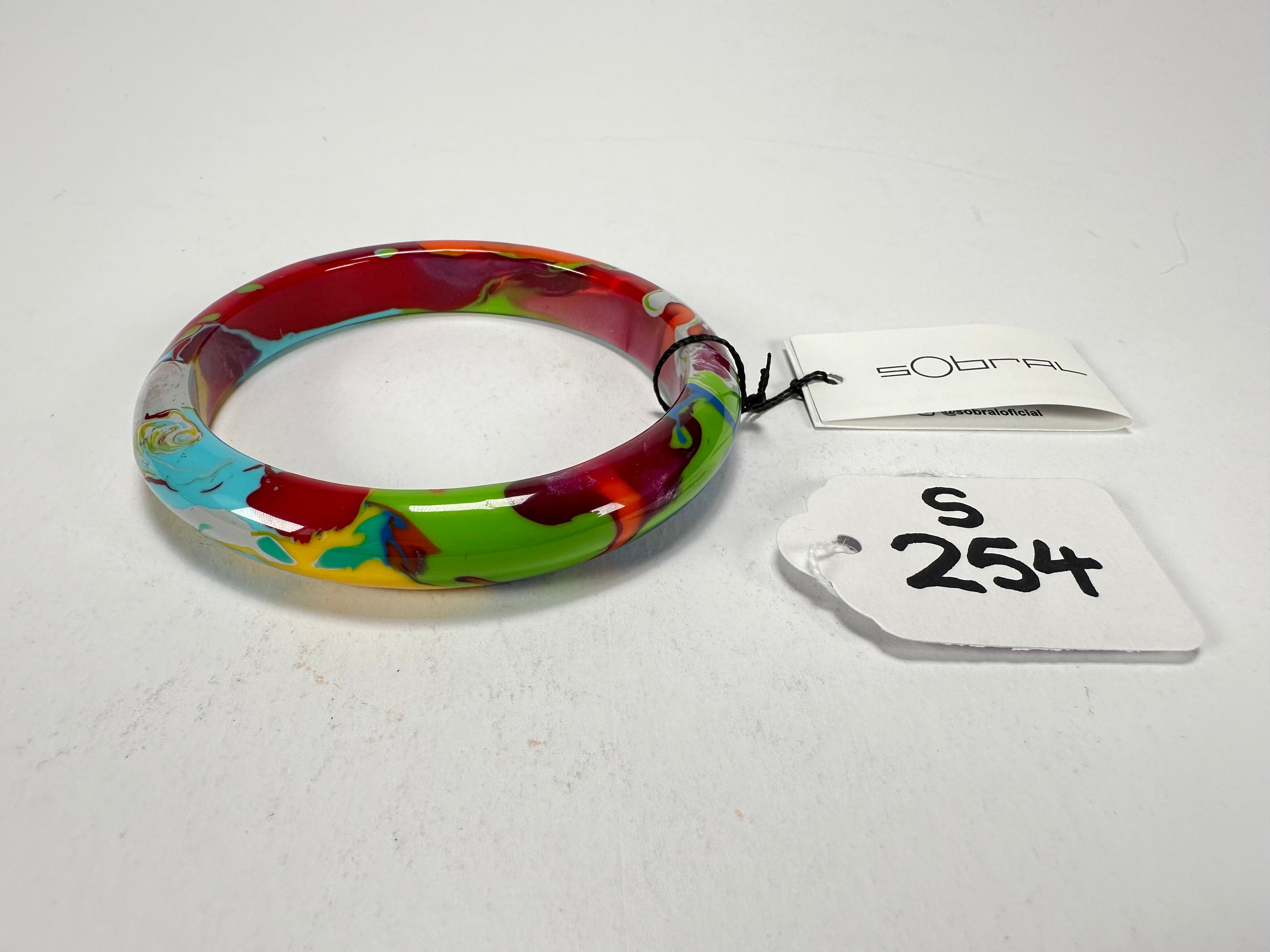 Sobral - Multi-Colour "PB14 Pollock" Resin Solid Bangle ( 001151 )