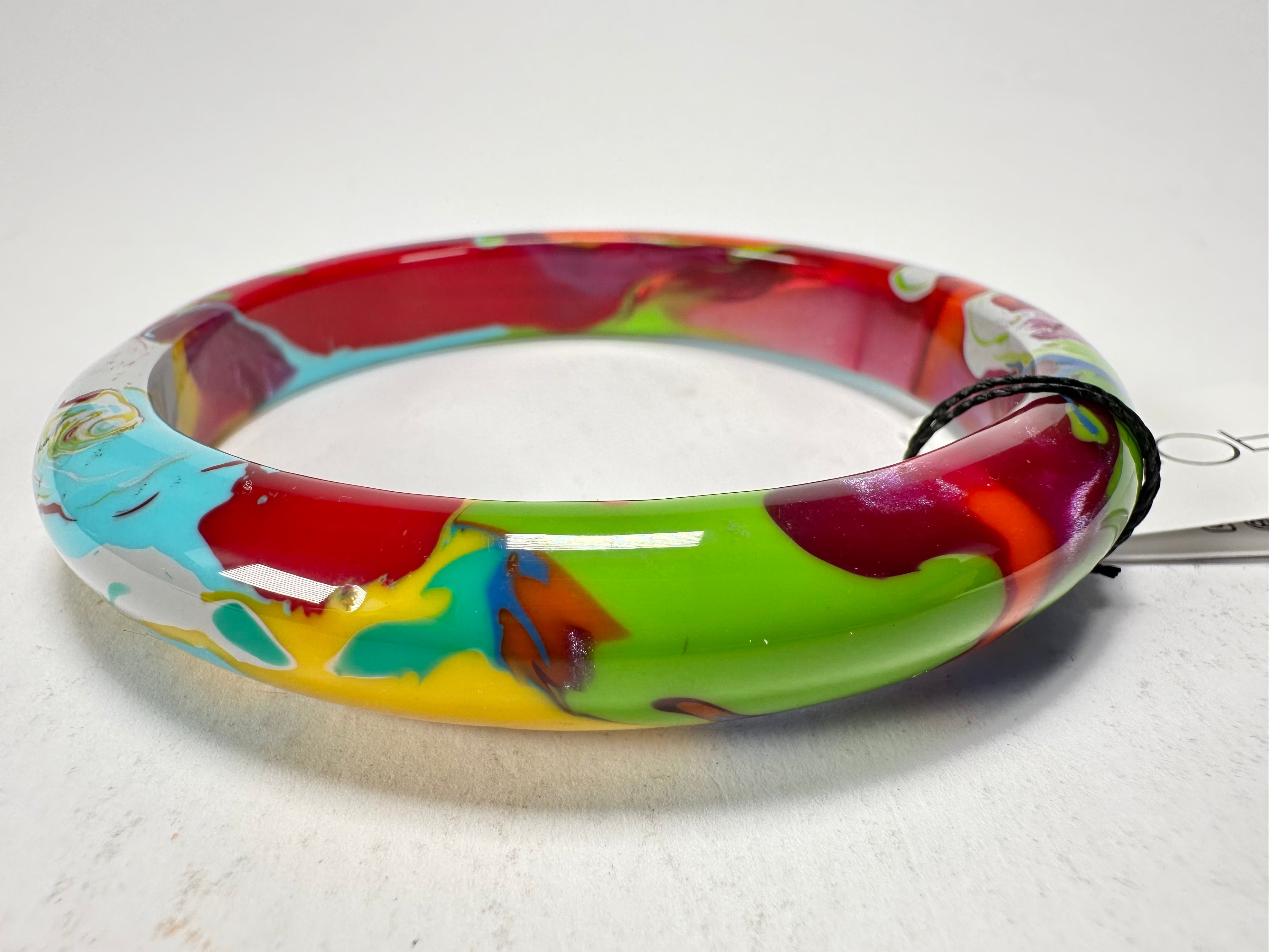Sobral - Multi-Colour "PB14 Pollock" Resin Solid Bangle ( 001151 )