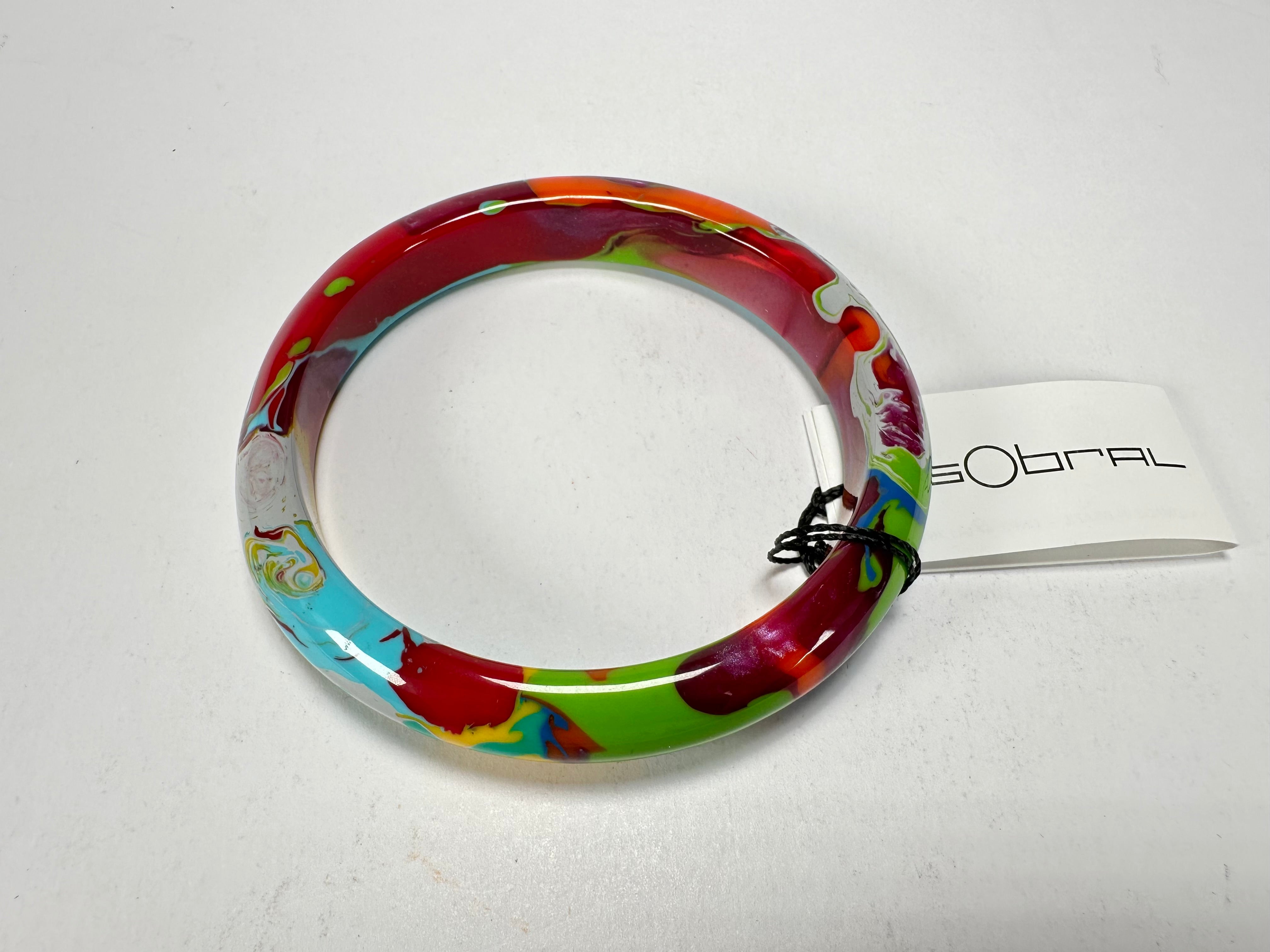 Sobral - Multi-Colour "PB14 Pollock" Resin Solid Bangle ( 001151 )