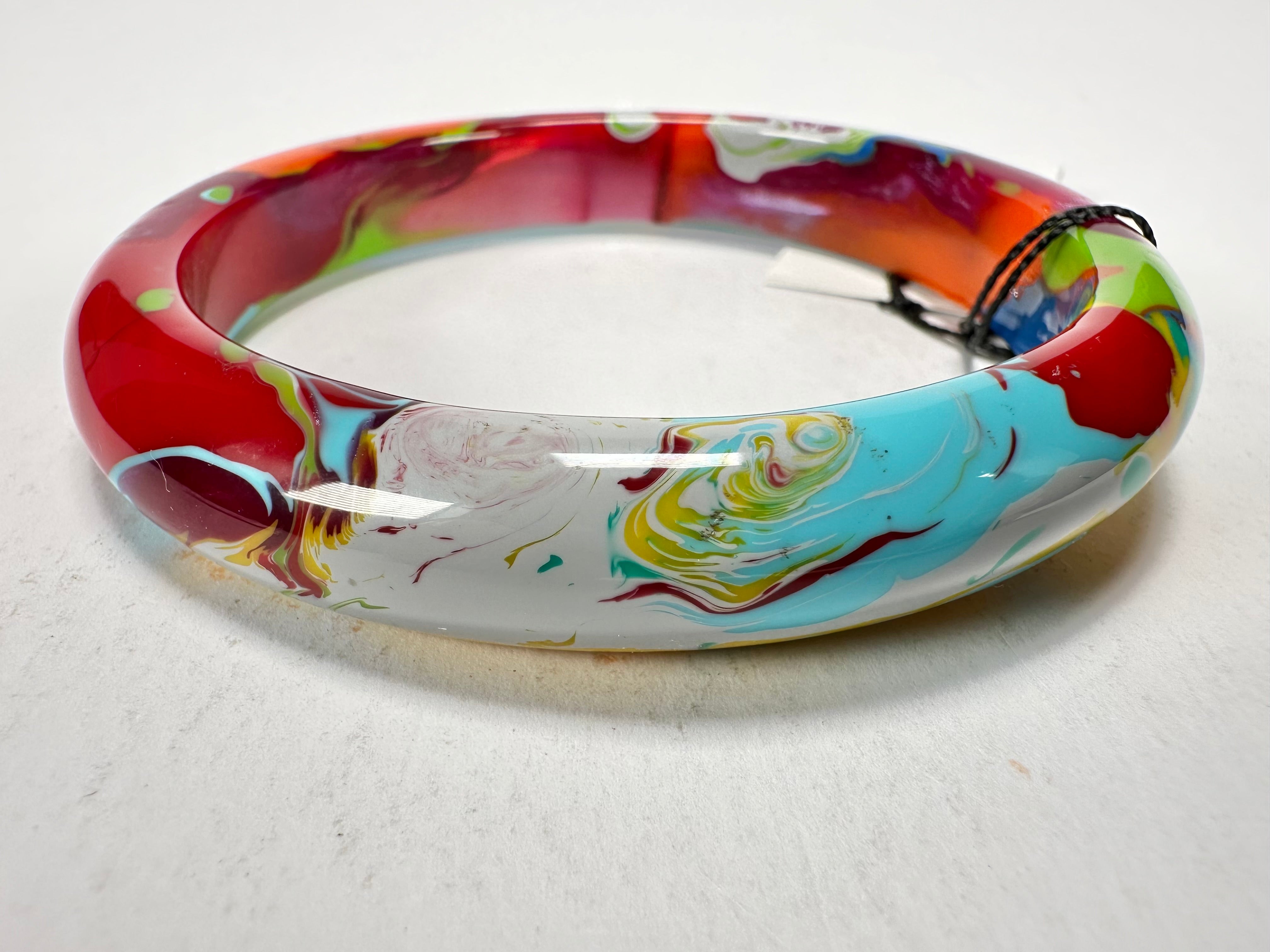 Sobral - Multi-Colour "PB14 Pollock" Resin Solid Bangle ( 001151 )