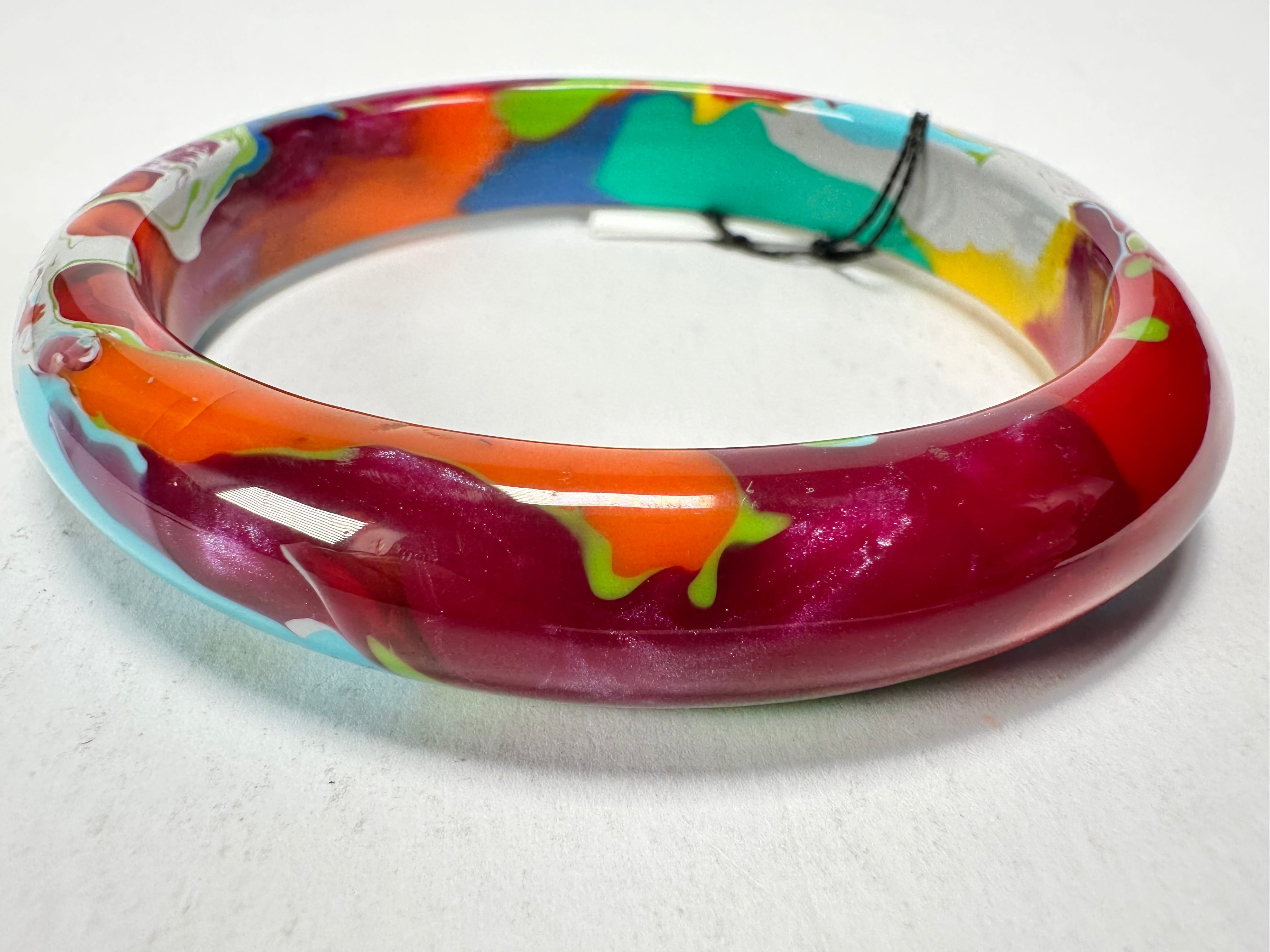 Sobral - Multi-Colour "PB14 Pollock" Resin Solid Bangle ( 001151 )