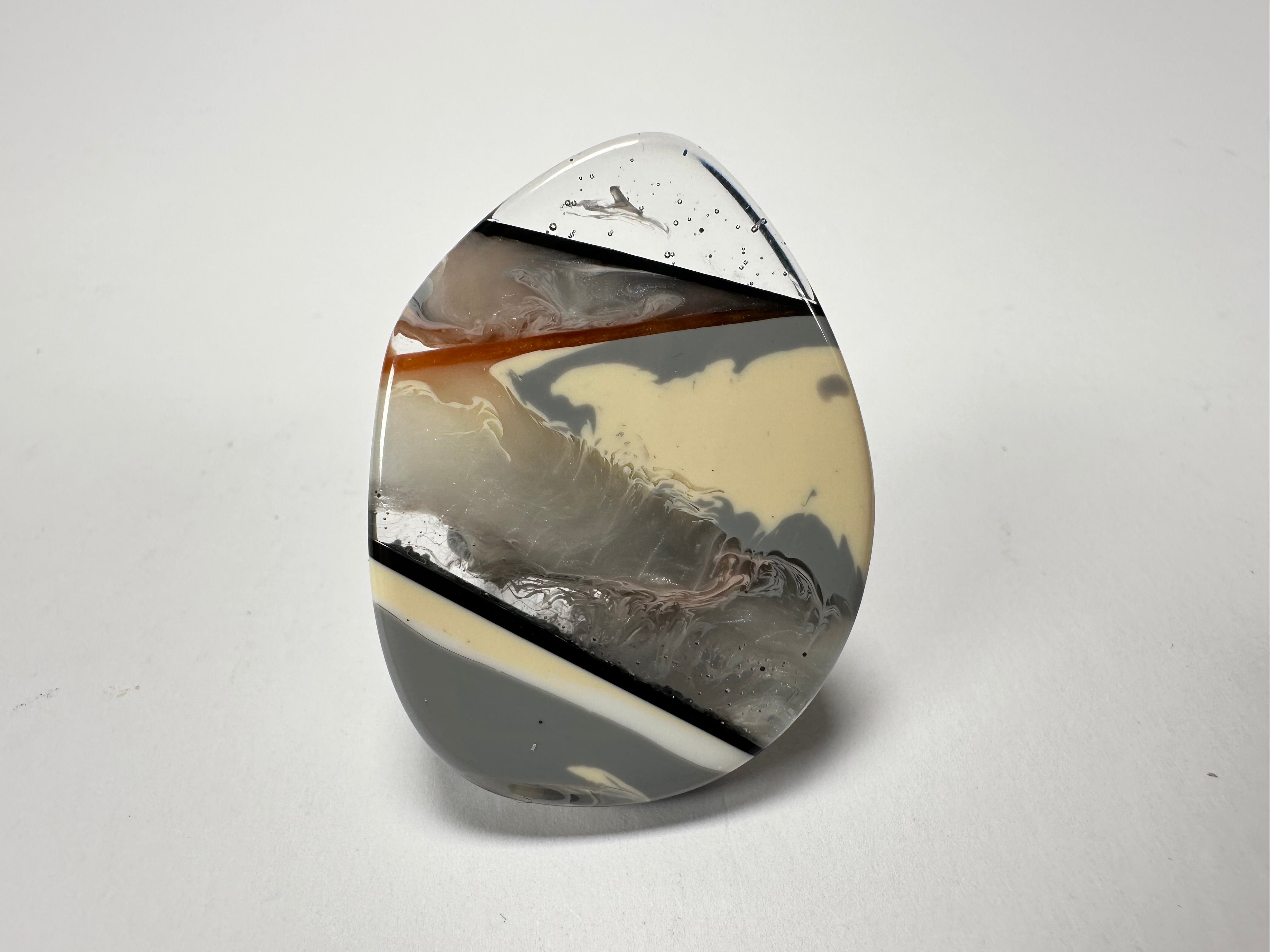 Sobral - Lágrima D'or "Namibia" Resin Ring ( 005113 ) - Size UK P / US 7.5
