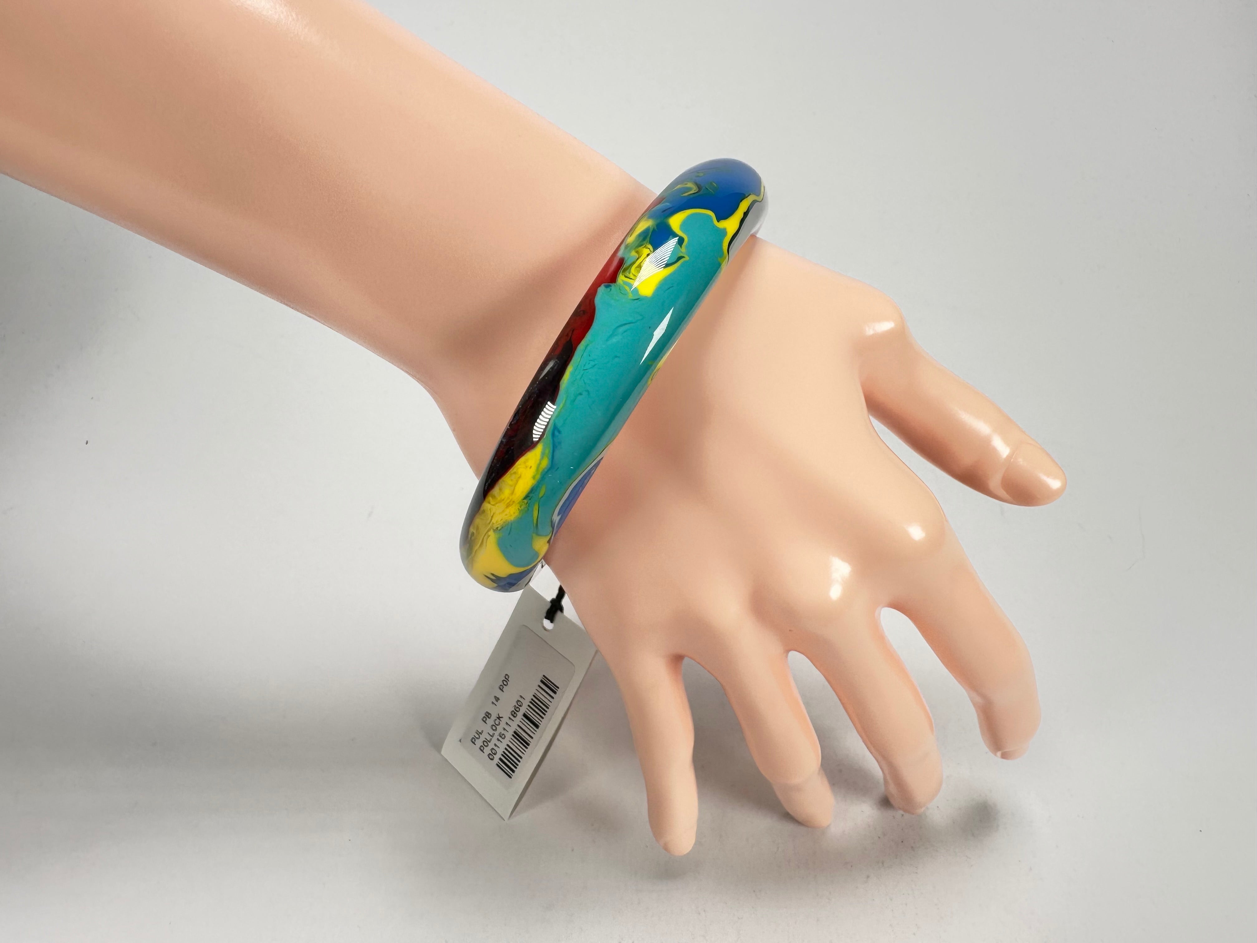 Sobral - Multi-Colour "PB14 Pollock" Resin Solid Bangle ( 001151 )