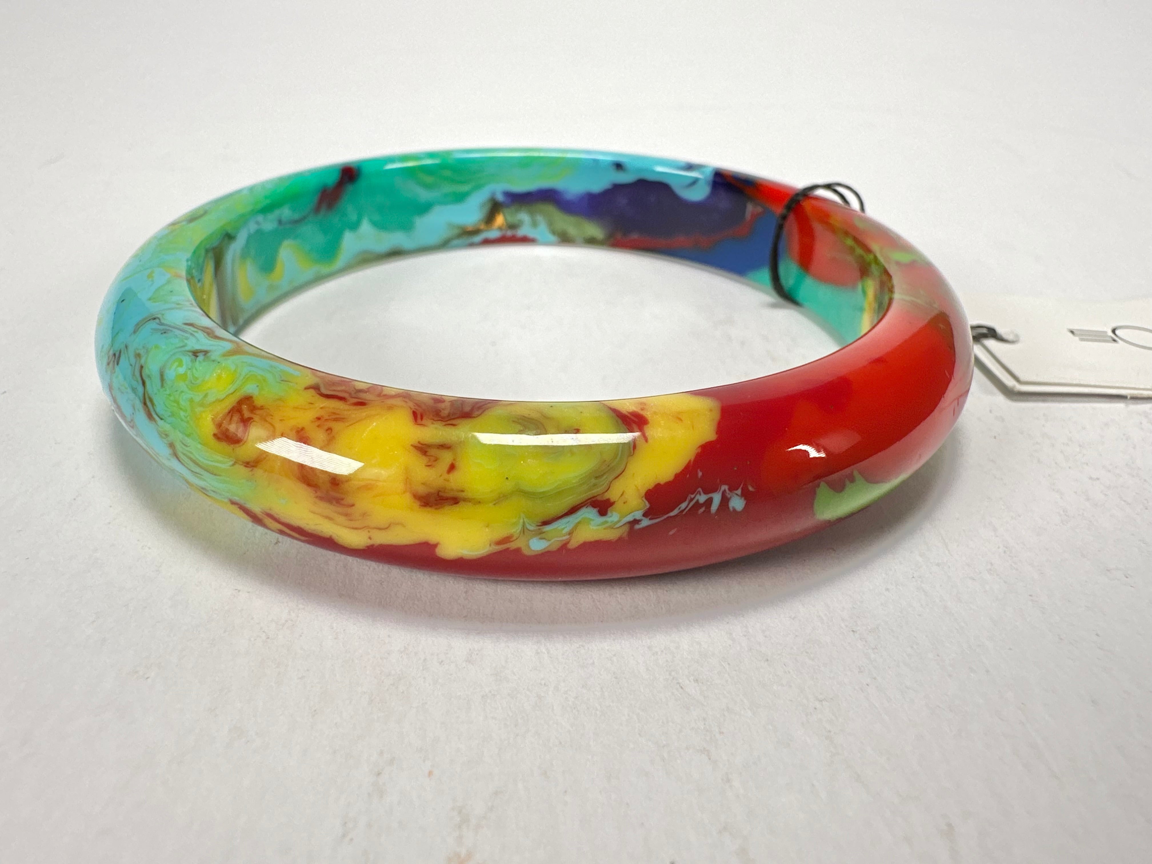 Sobral - Multi-Colour "PB14 Pollock" Resin Solid Bangle ( 001151 )