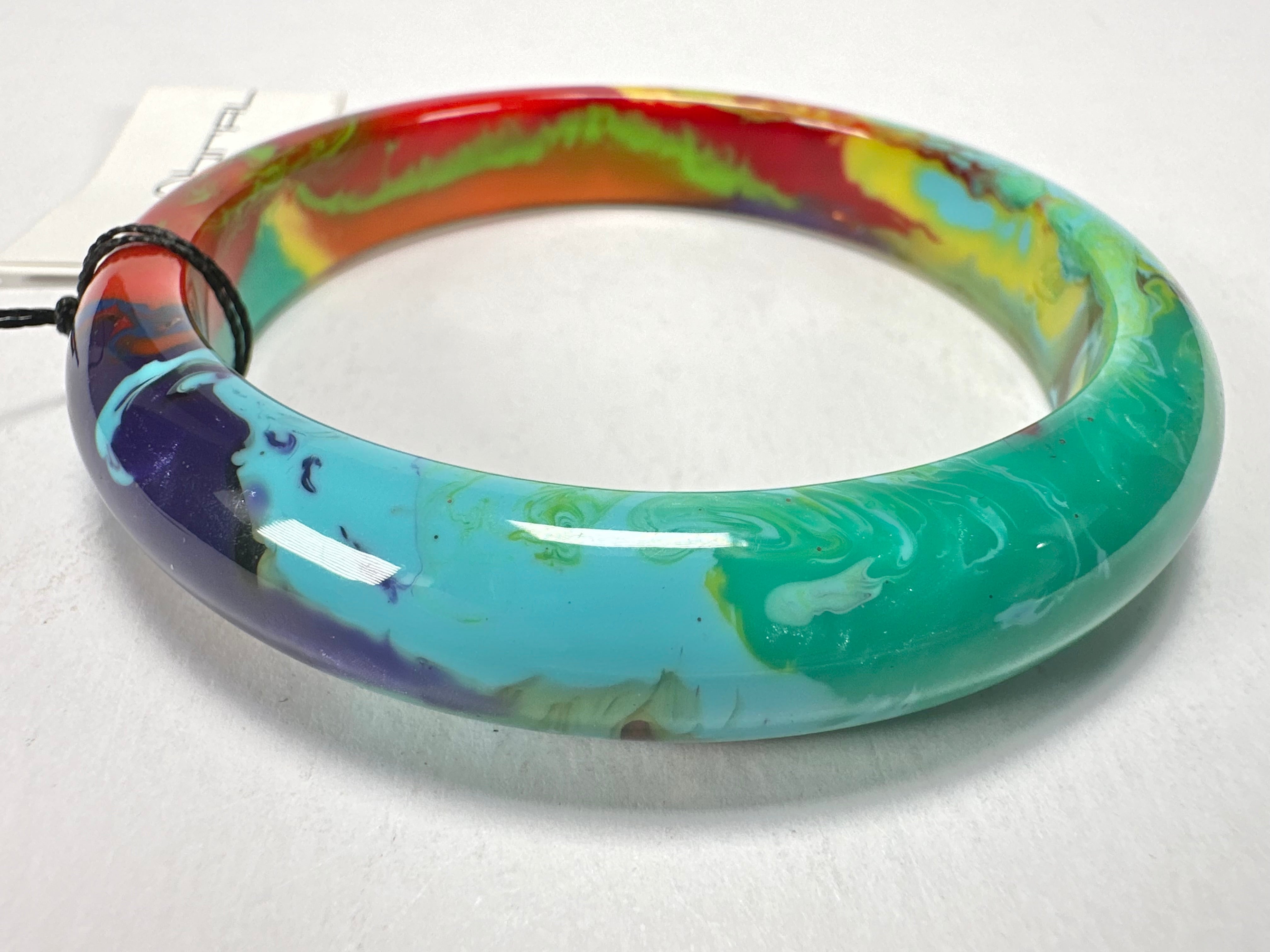 Sobral - Multi-Colour "PB14 Pollock" Resin Solid Bangle ( 001151 )