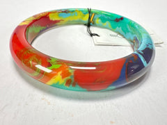 Sobral - Multi-Colour "PB14 Pollock" Resin Solid Bangle ( 001151 )