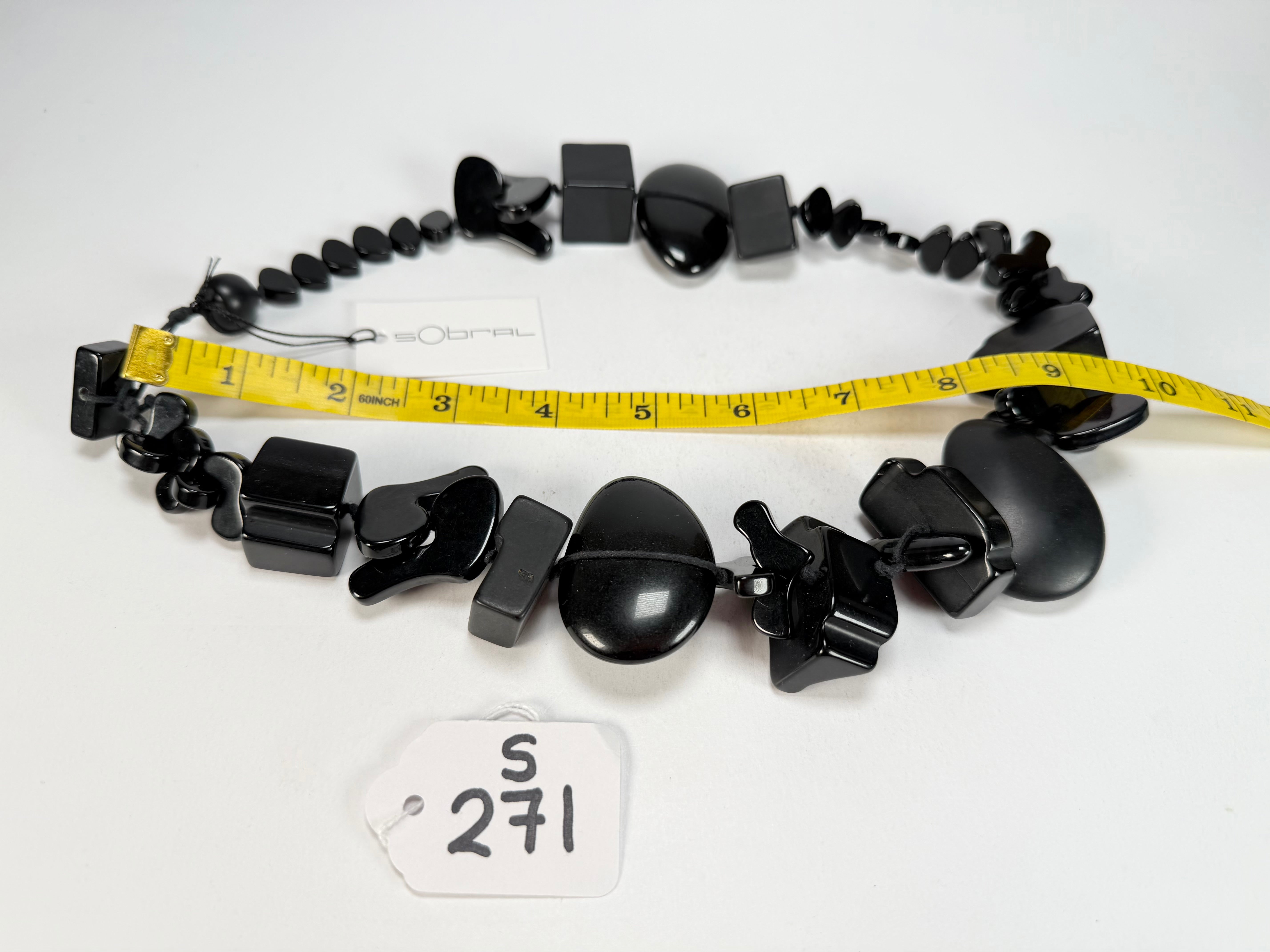 Sobral - Indiana "Noir" Black Mix 70cm Resin Necklace ( 000033 )