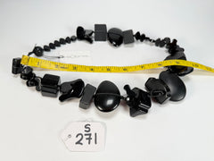 Sobral - Indiana "Noir" Black Mix 70cm Resin Necklace ( 000033 )