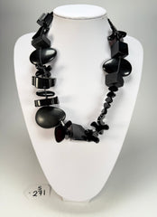 Sobral - Indiana "Noir" Black Mix 70cm Resin Necklace ( 000033 )