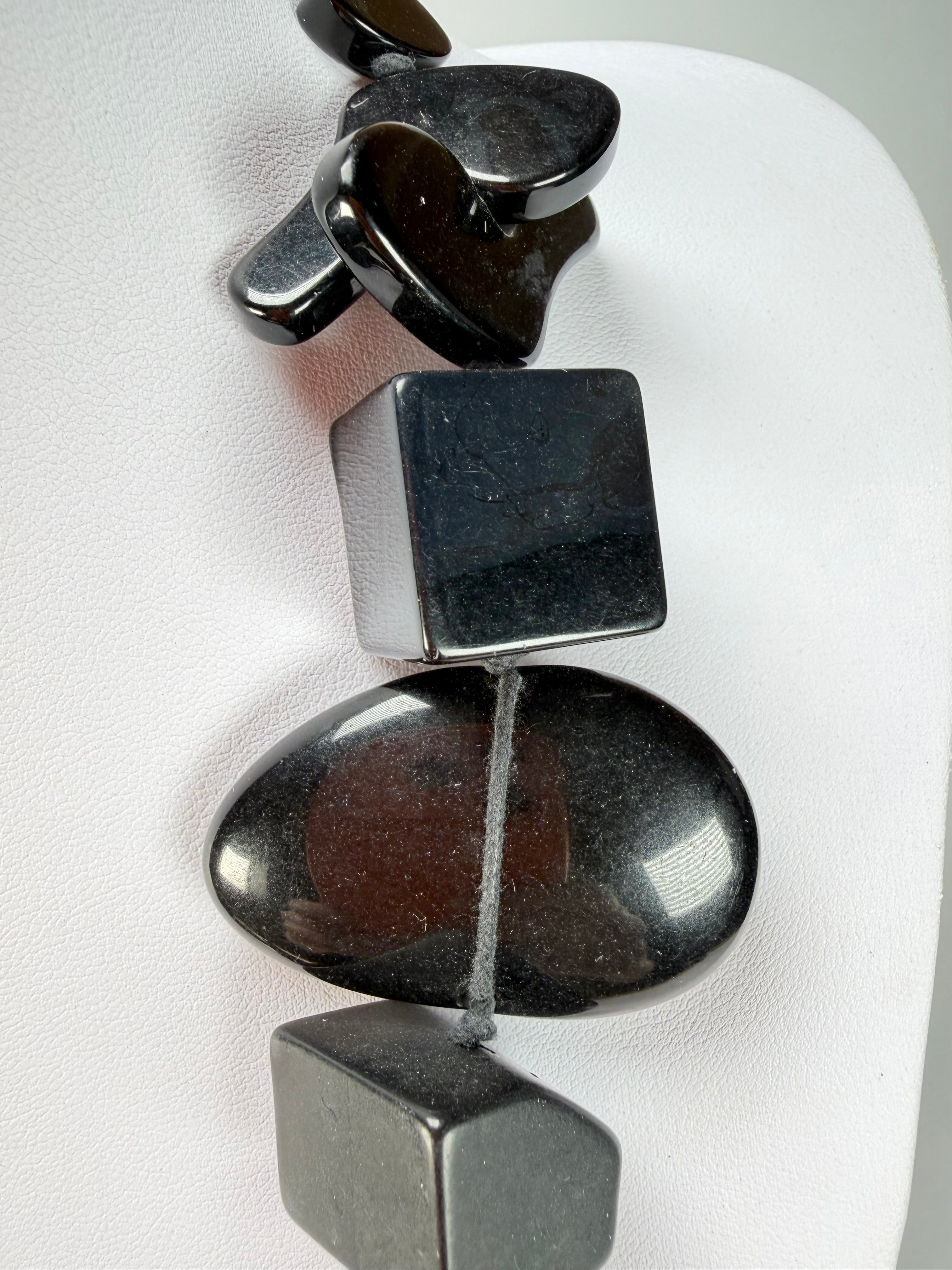 Sobral - Indiana "Noir" Black Mix 70cm Resin Necklace ( 000033 )