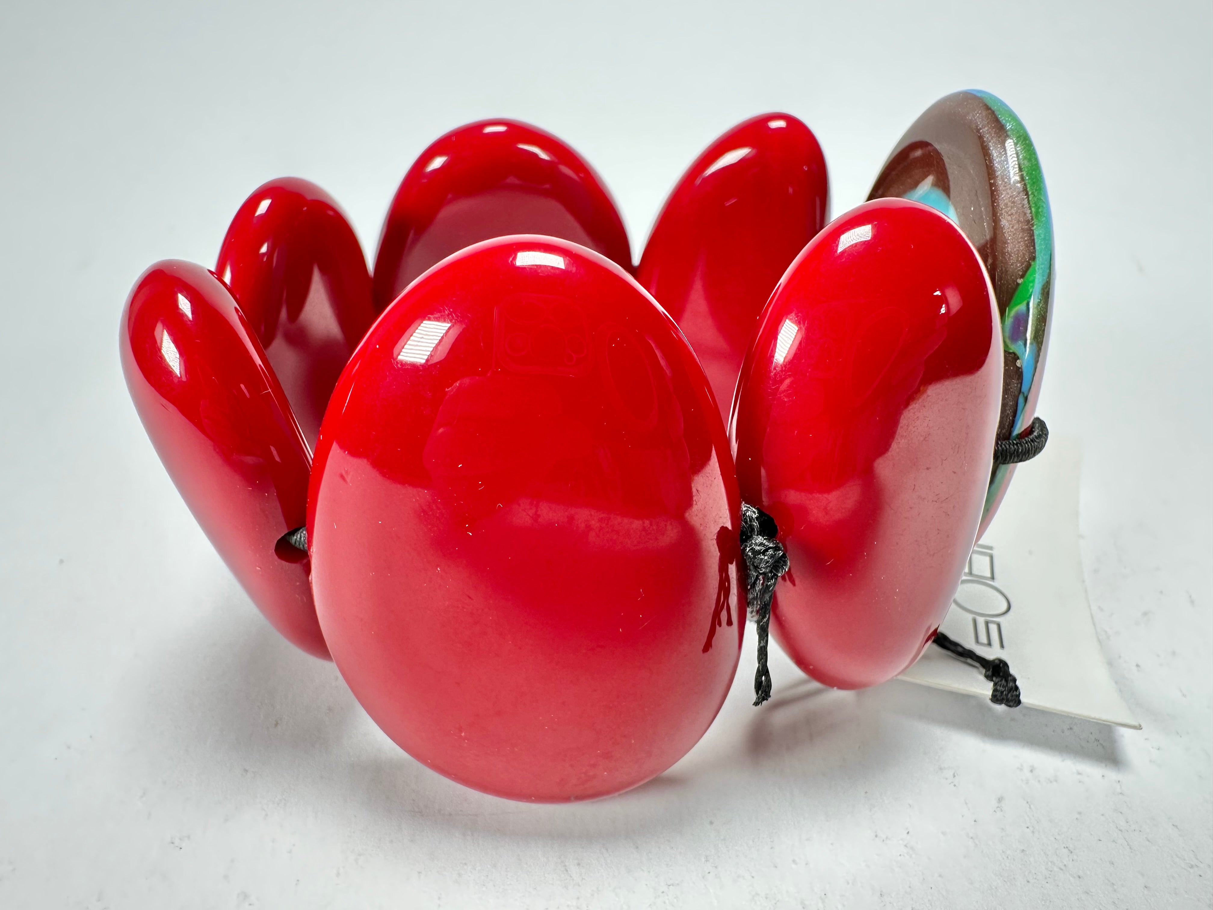 Sobral - Multi-Colour "Inspiração" K Red Elasticated Resin Bracelet ( 003595 )