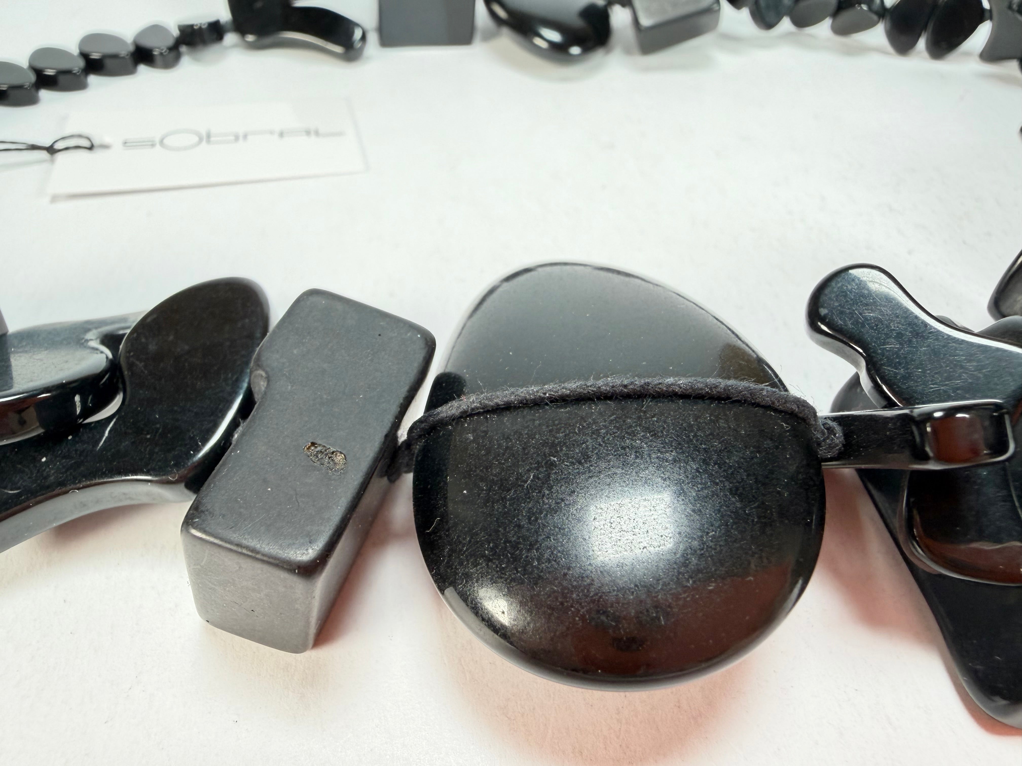 Sobral - Indiana "Noir" Black Mix 70cm Resin Necklace ( 000033 )