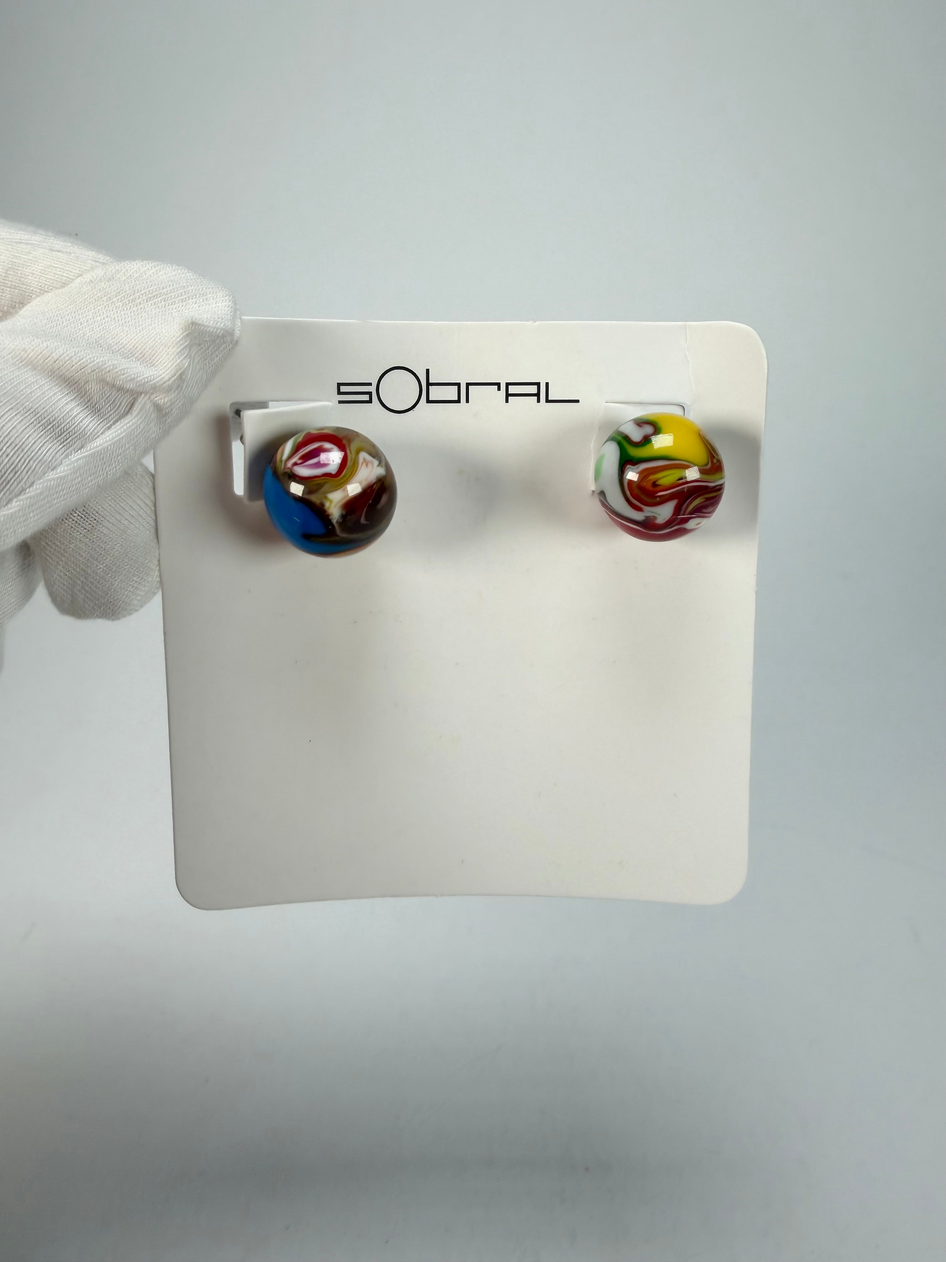 Sobral - Planets "Orbitalis" Pollock Resin Earrings ( 005456 )