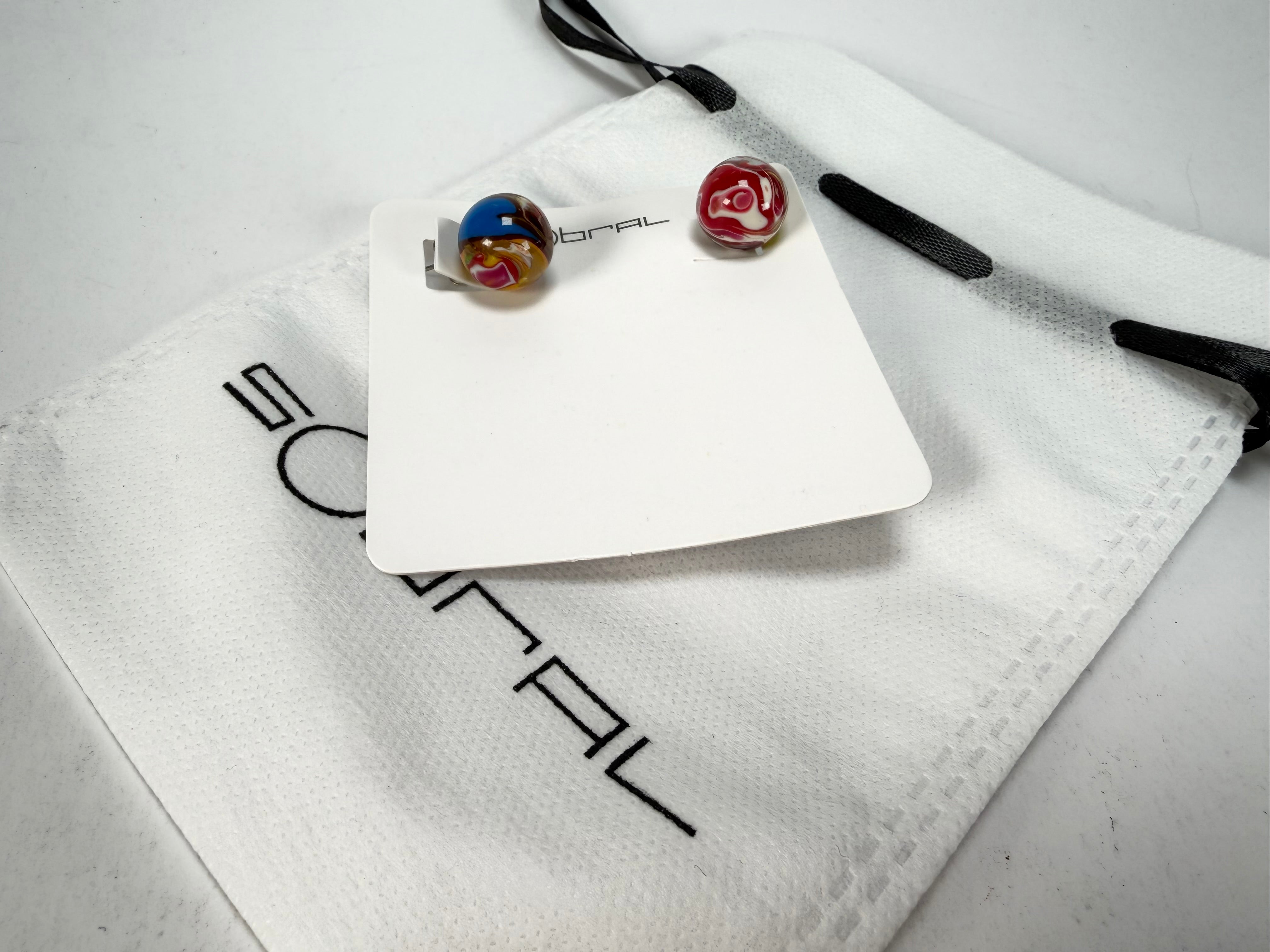Sobral - Planets "Orbitalis" Pollock Resin Earrings ( 005456 )