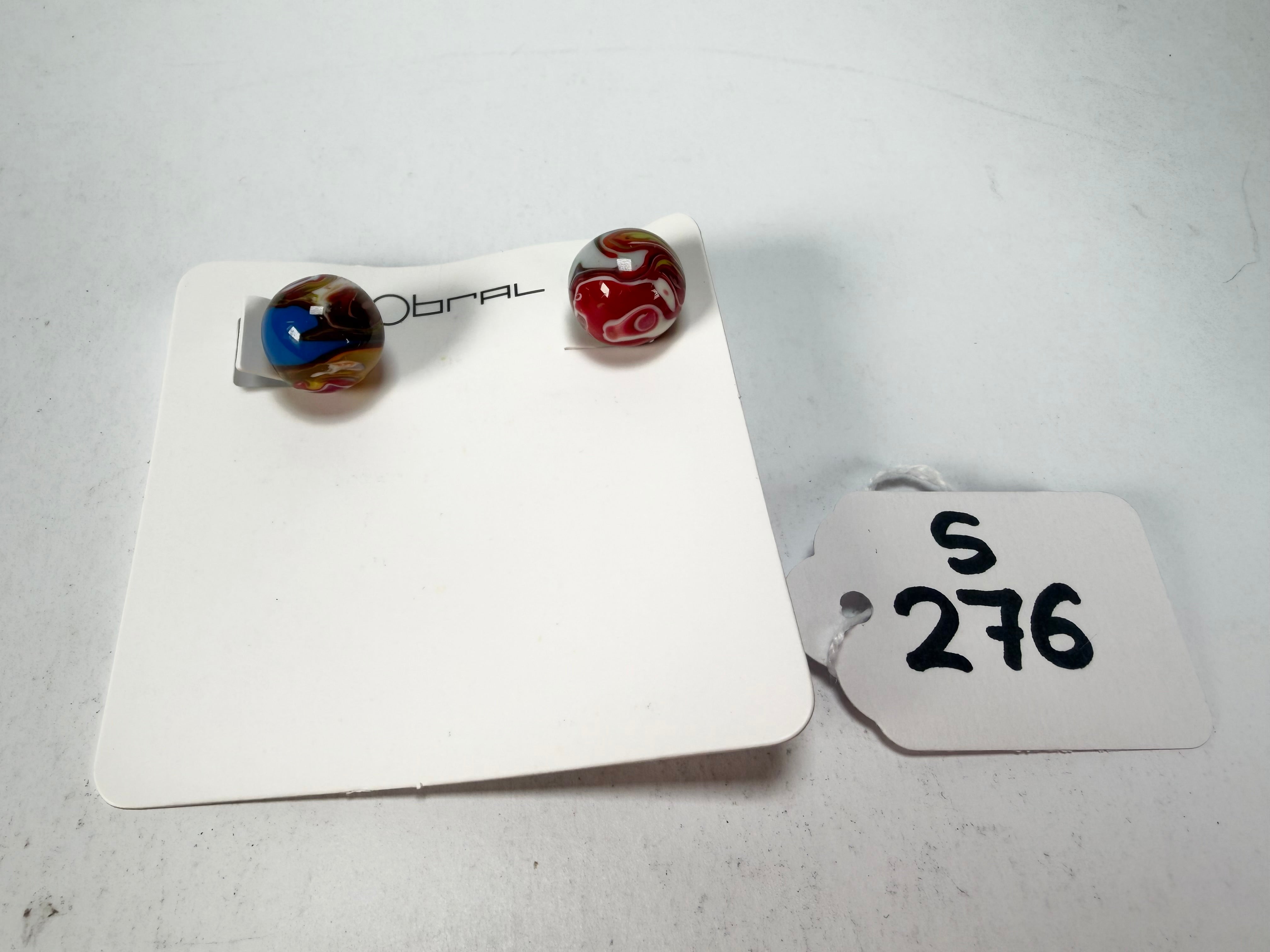 Sobral - Planets "Orbitalis" Pollock Resin Earrings ( 005456 )